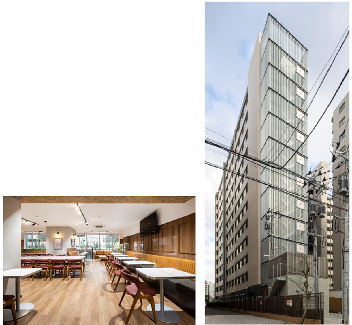 「学生会館レジディア仙台五橋プレイス　食堂／外観」