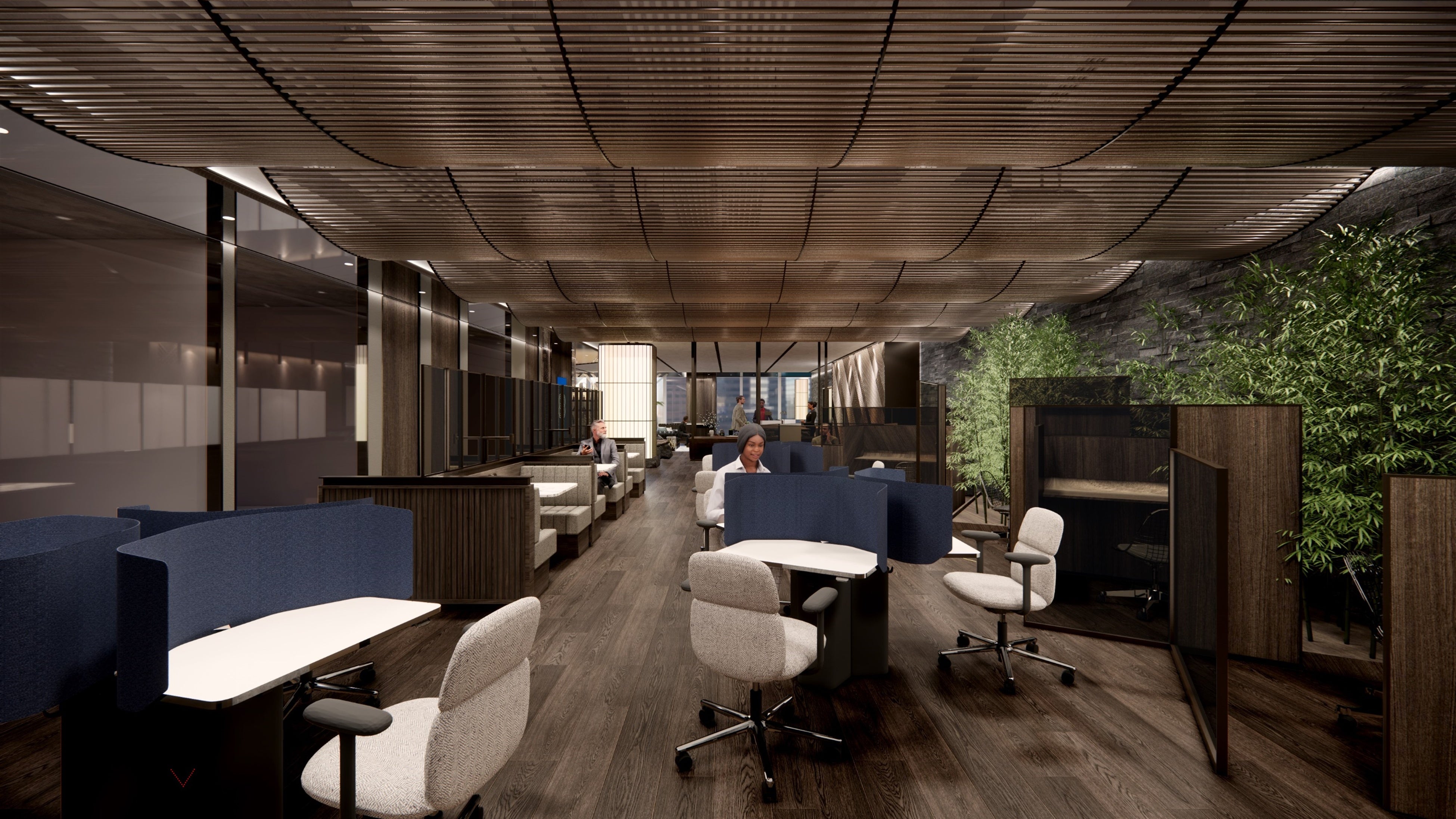 開放感のあるコワーキングスペース