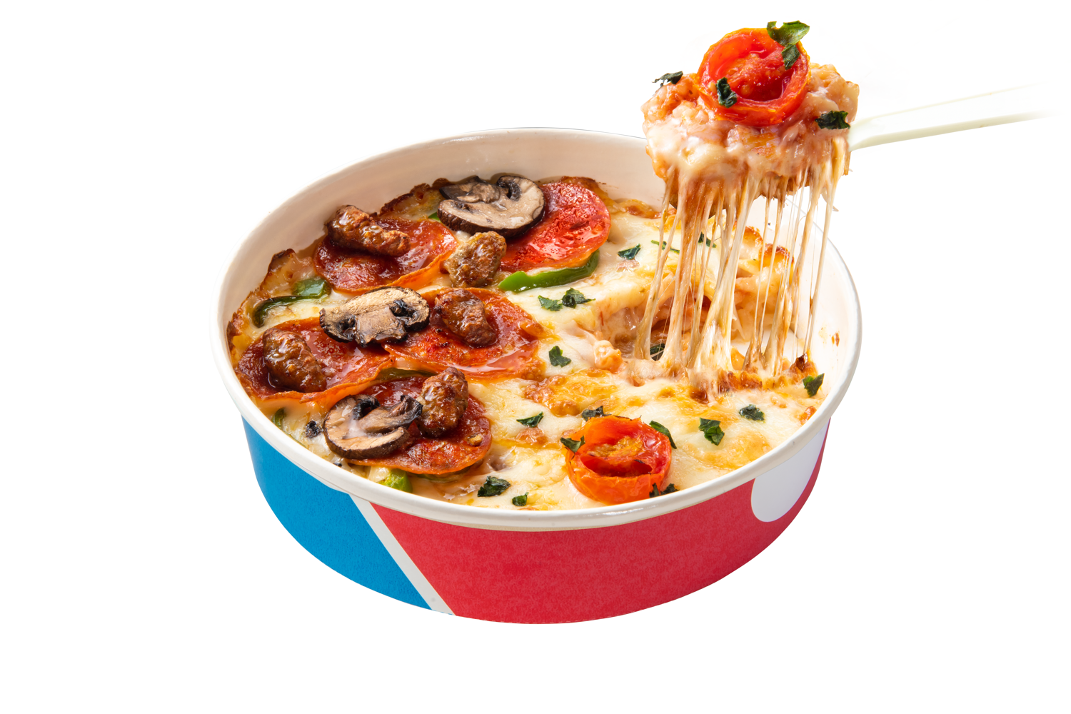 ピザライスボウル ハーフ＆ハーフ ドミノ・デラックス＆マルゲリータ