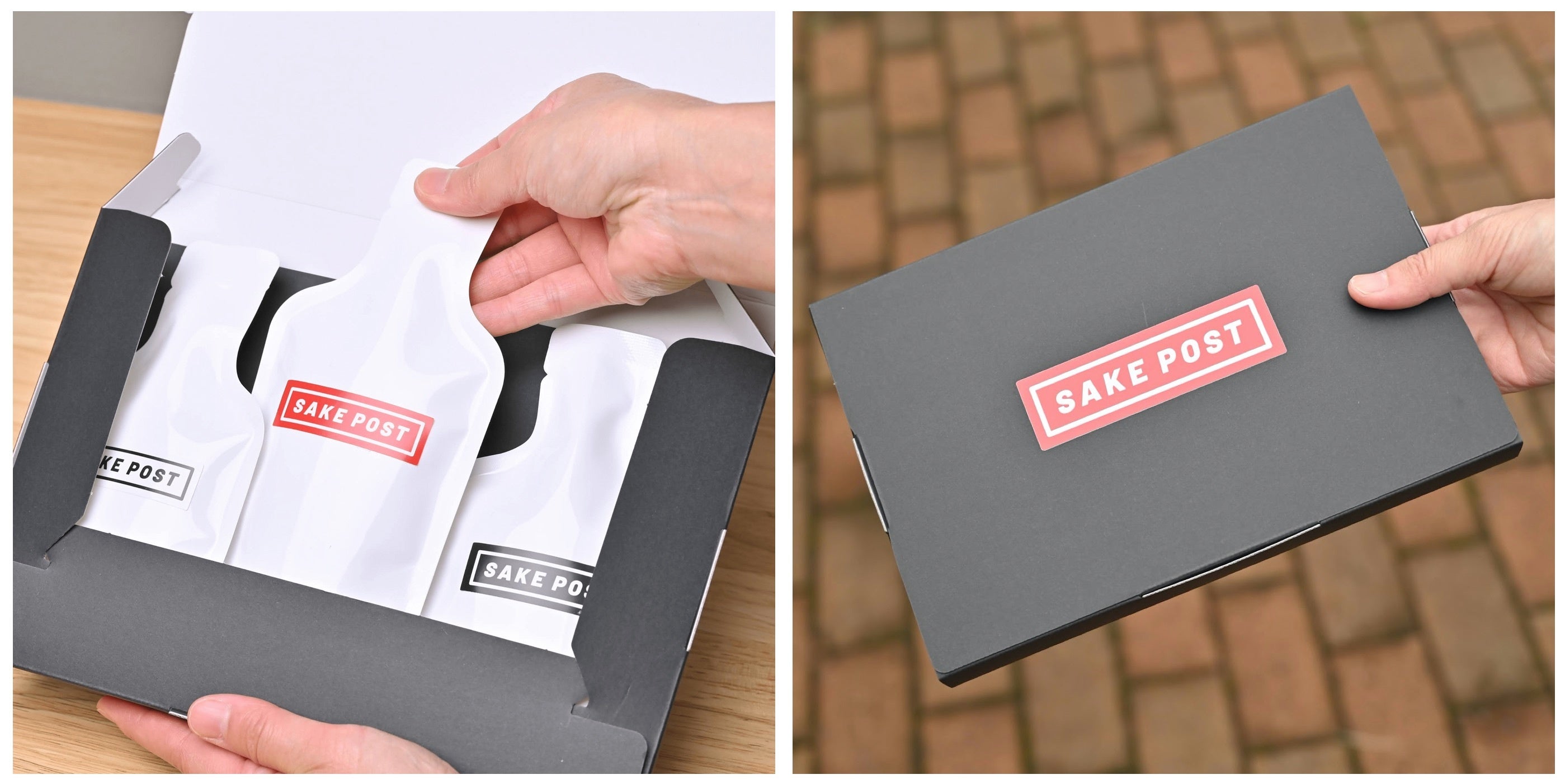 パウチ容器に入った日本酒は海外発送にも最適サイズ。