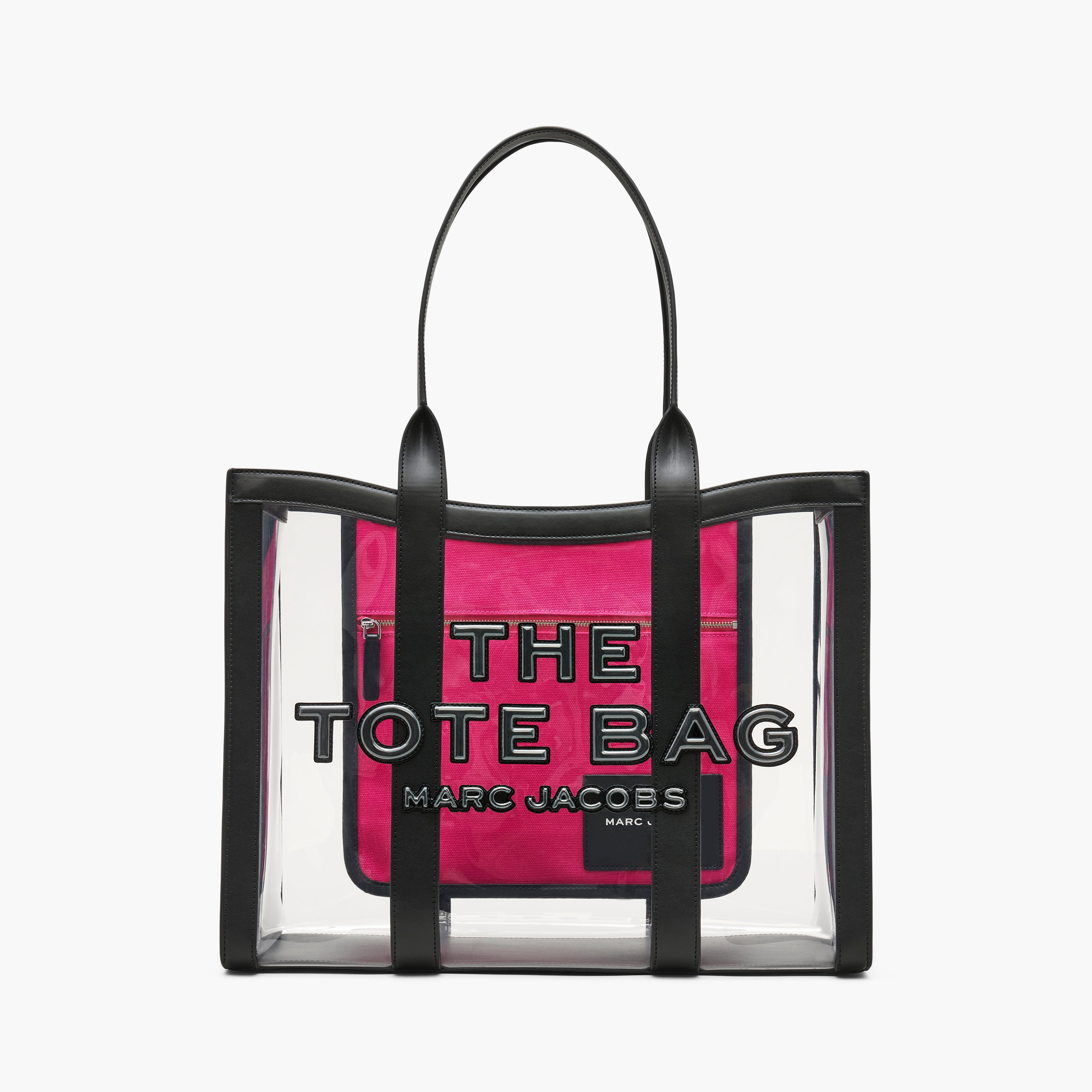 MARC JACOBS ザ クリア トート バッグ スモール マークジェイコブスから大胆ロゴ入りクリアバッグが登場！完売