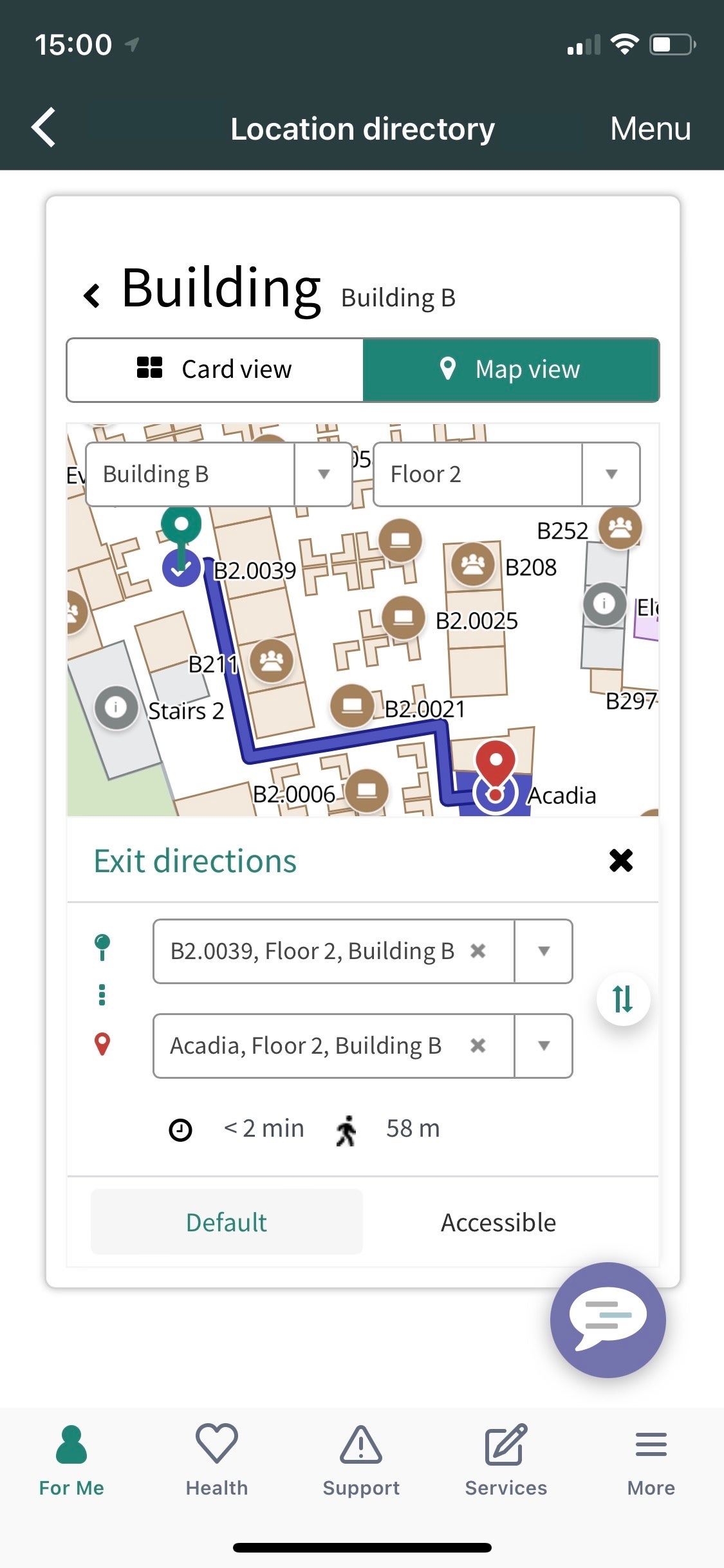 ServiceNow Indoor Mappingによるモバイルデバイスでの移動経路表示