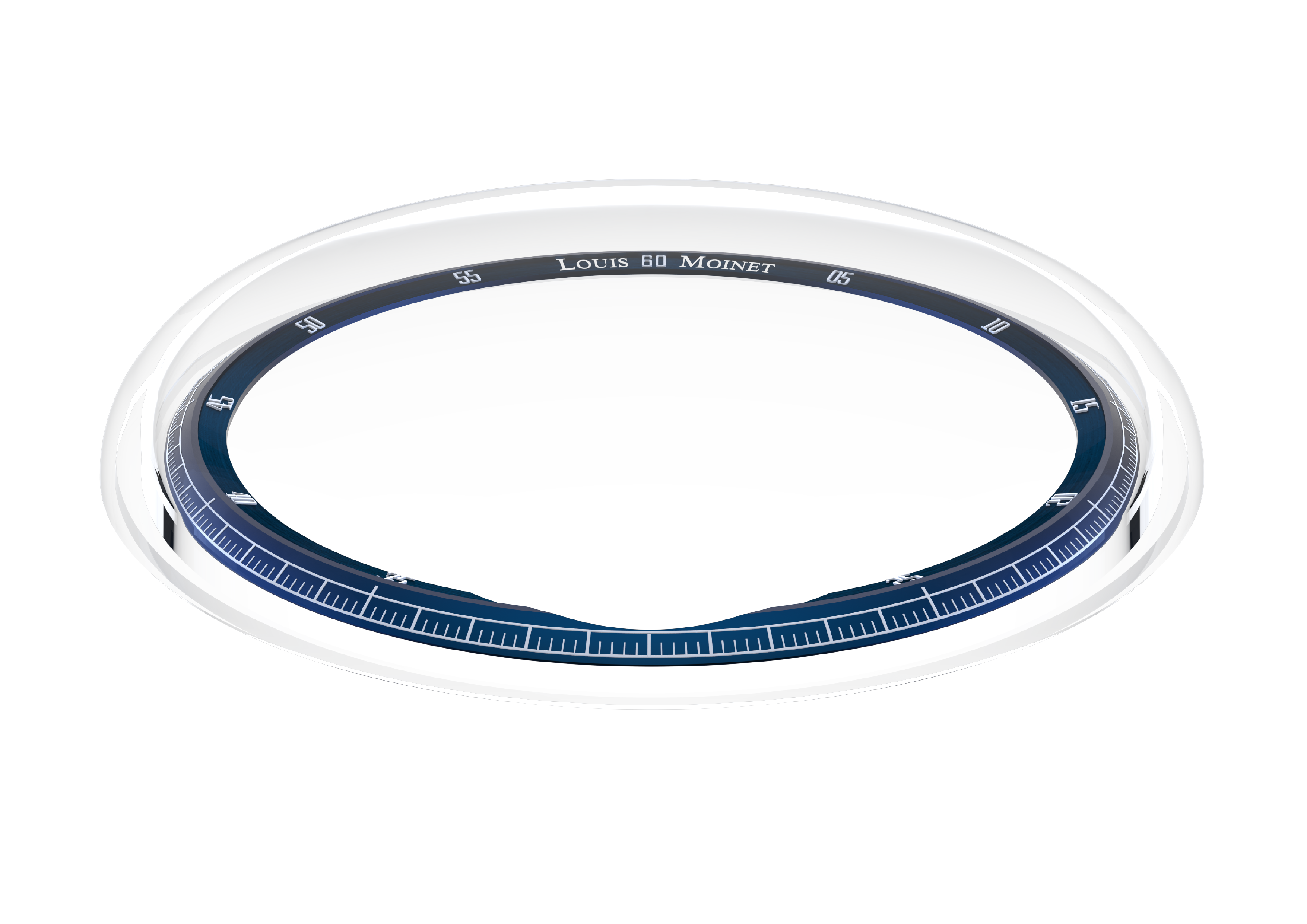 山型リング・サファイアクリスタルの二重構造インナーベゼル。