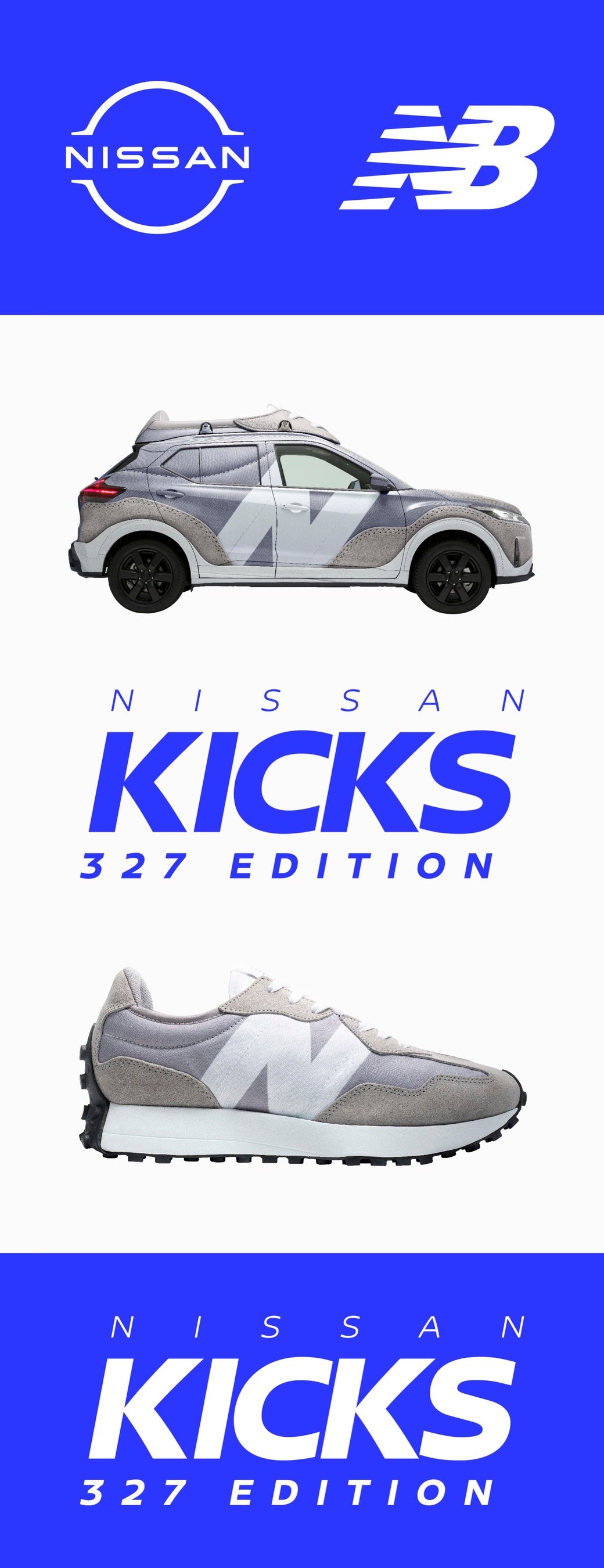 ニューバランスと日産キックスがタイアップ「327」を再現した