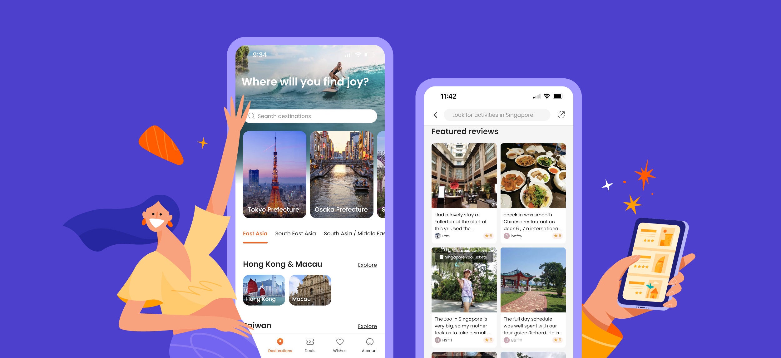 ユーザーの口コミから旅先のおすすめを見つけられる新フィードのイメージ