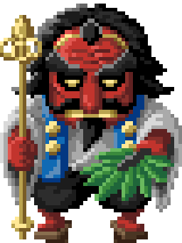 「いっき団結」裏面中ボス（天狗）