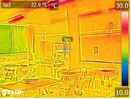 教室の熱画像