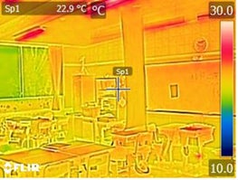 教室の熱画像