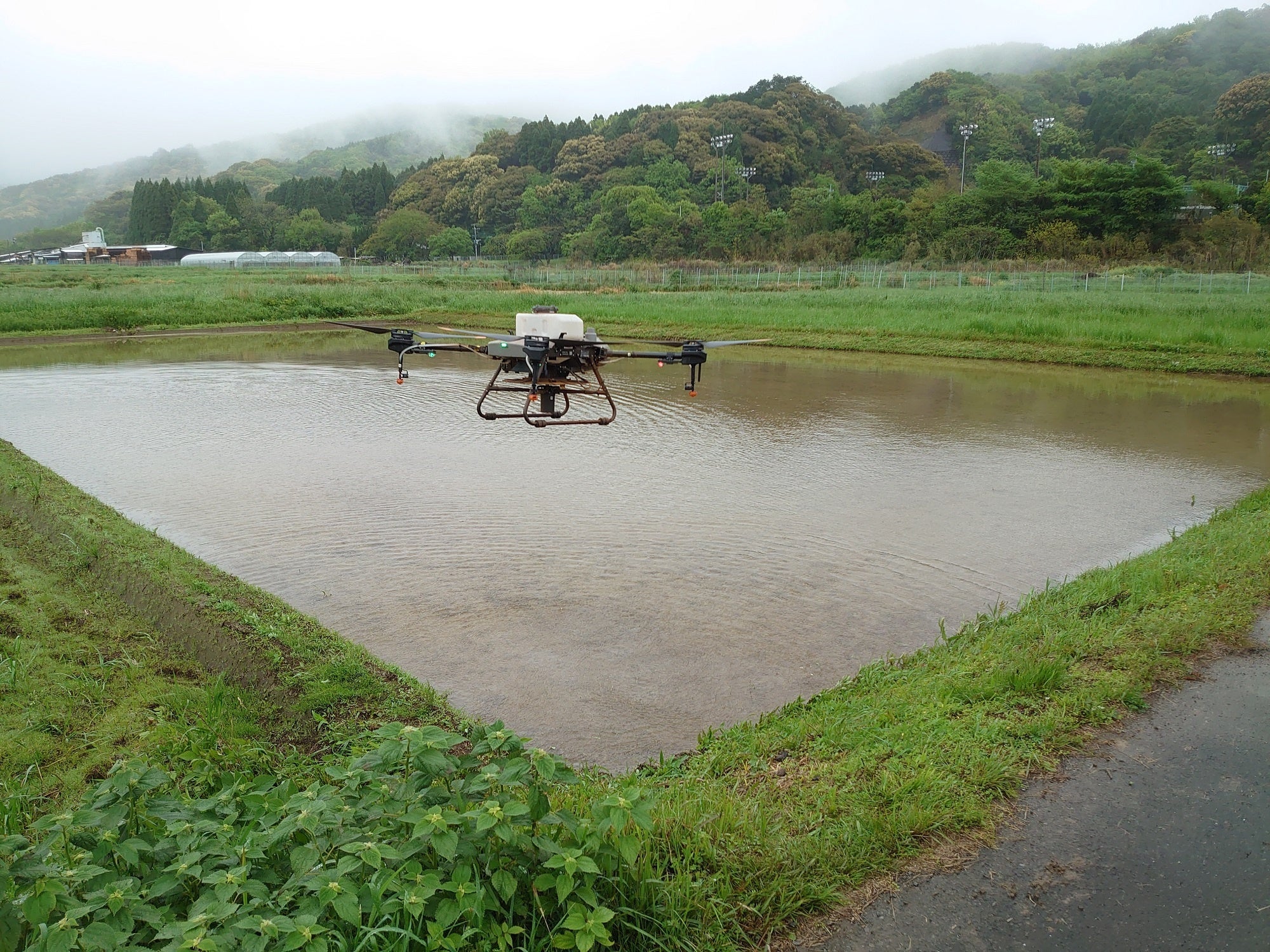 ドローンによる播種