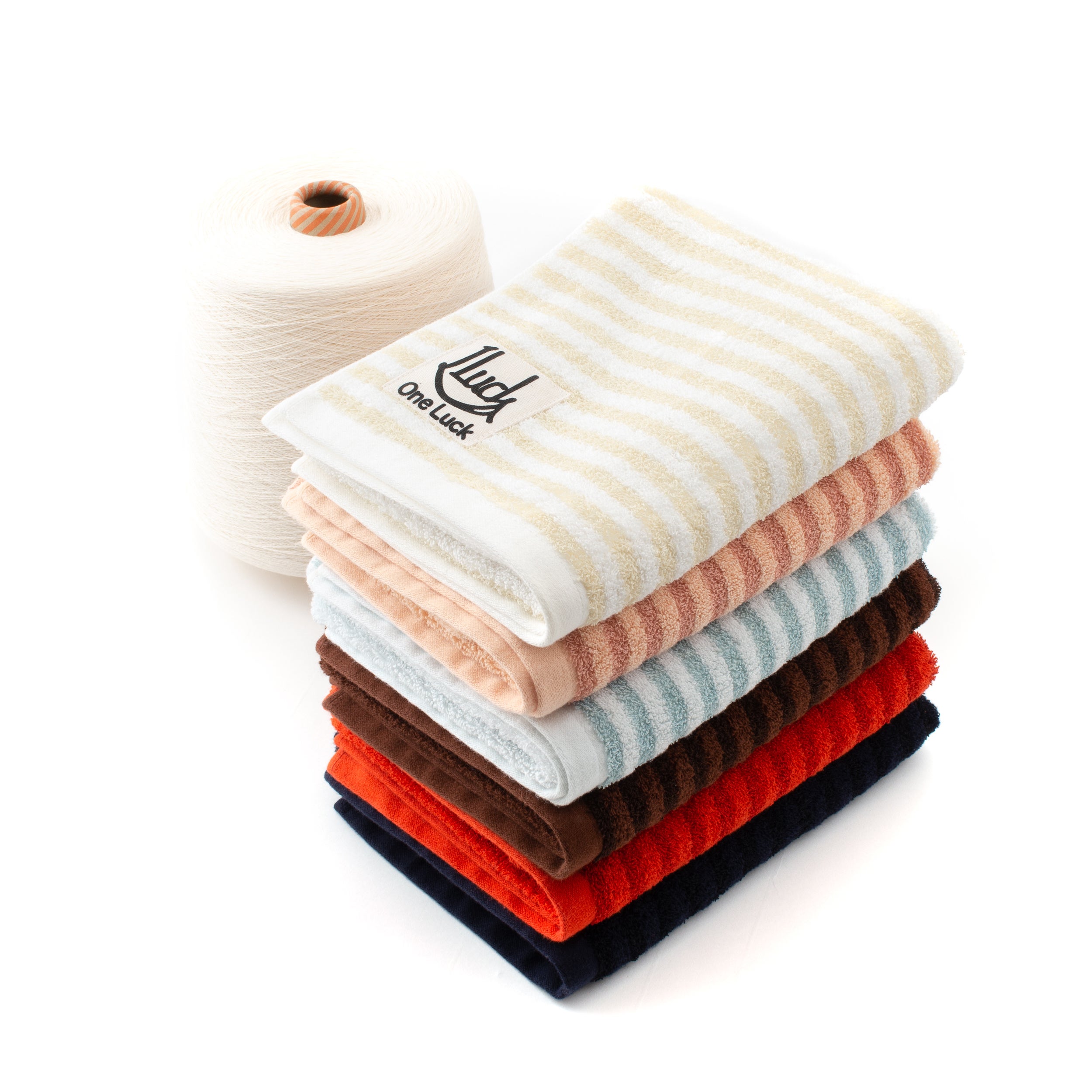 ６色のカラーバリエーションのあるフェイスタオル