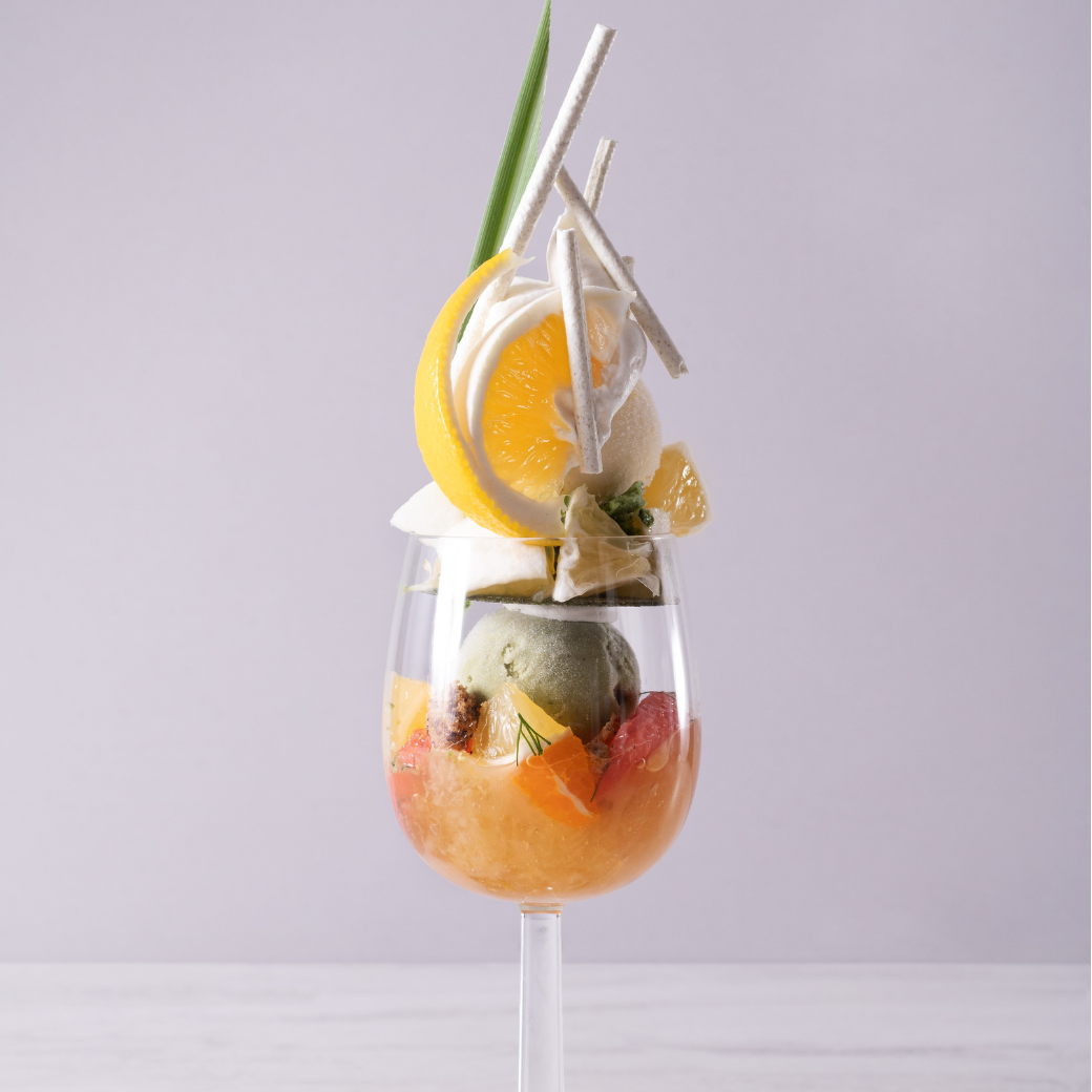 日向夏とレモングラスのパフェ