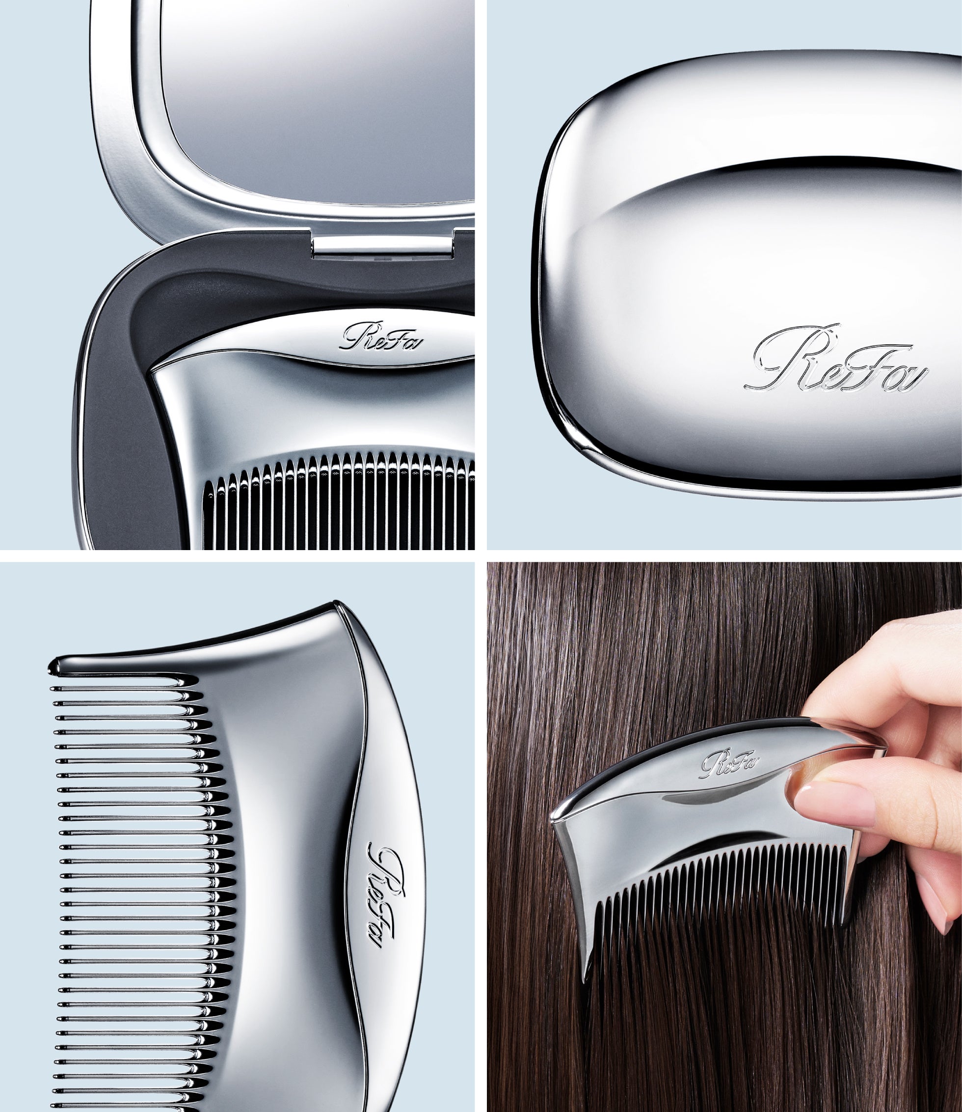 上品にきらめくコンパクトで、ツヤあふれる髪をどこででも