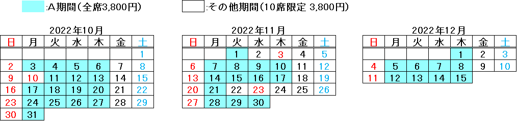 適用日カレンダー