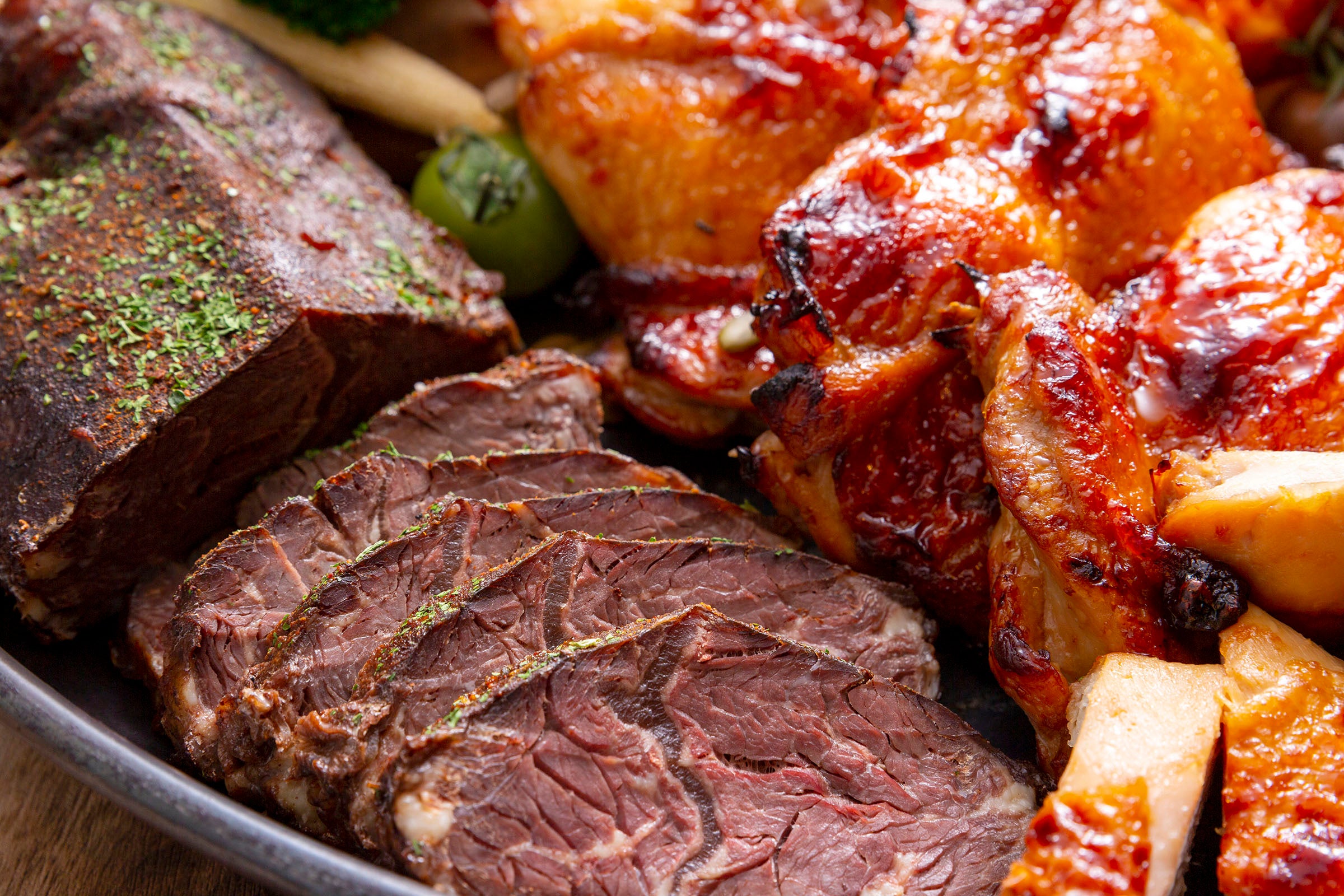 「BBQビーフ」「照り焼きチキン」イメージ