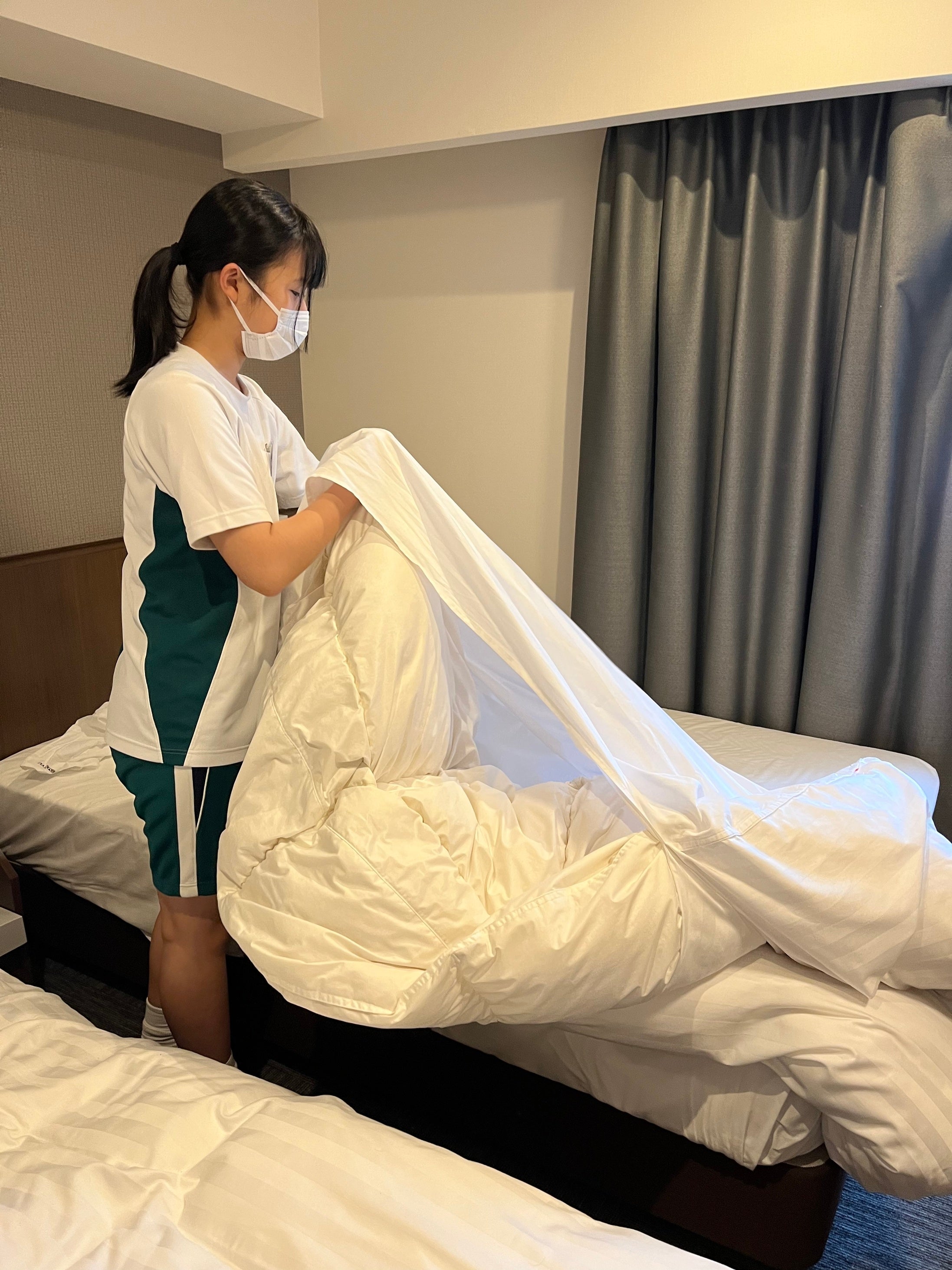 ベッドメイキング体験