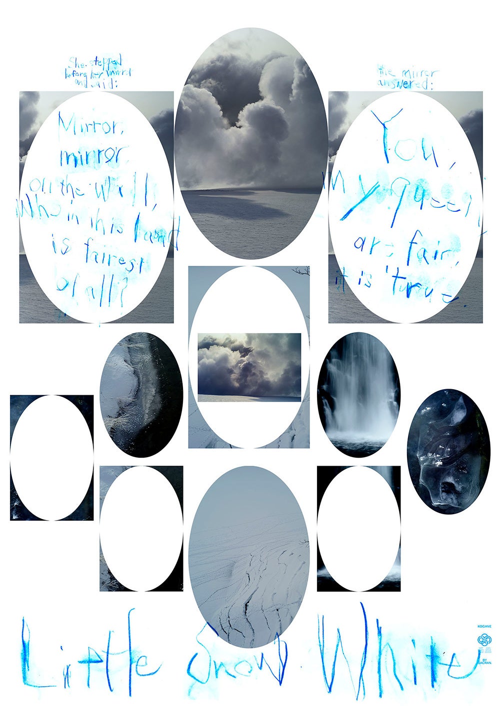 化粧水ブランドのポスター「Little Show-White」（cl：コガネ バイ サクラン）