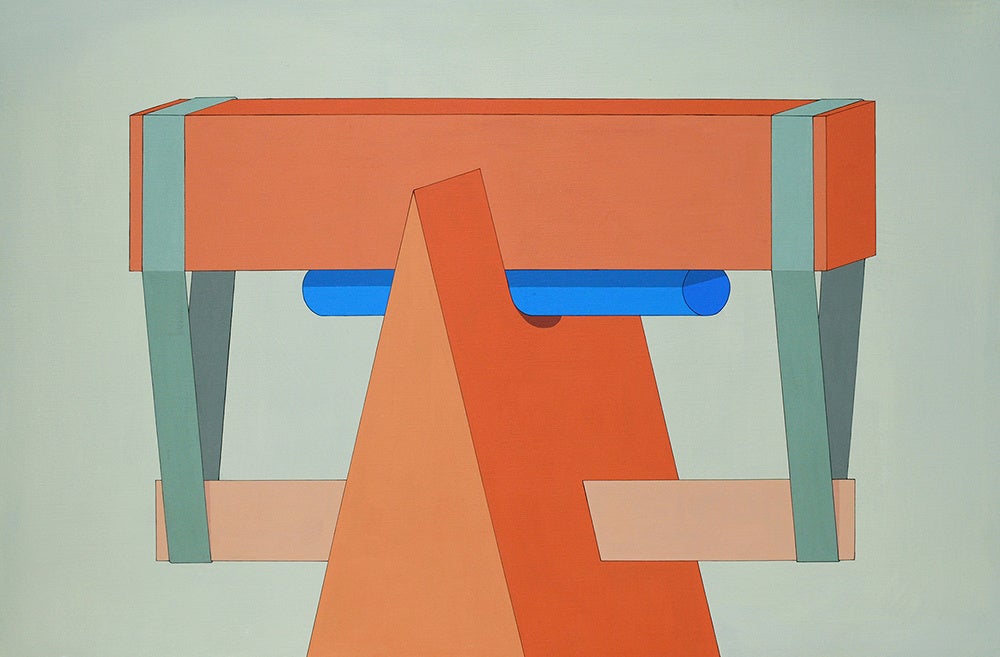 隙間に通す　キャンバスにアクリルガッシュ　2023　nodehotel 京都