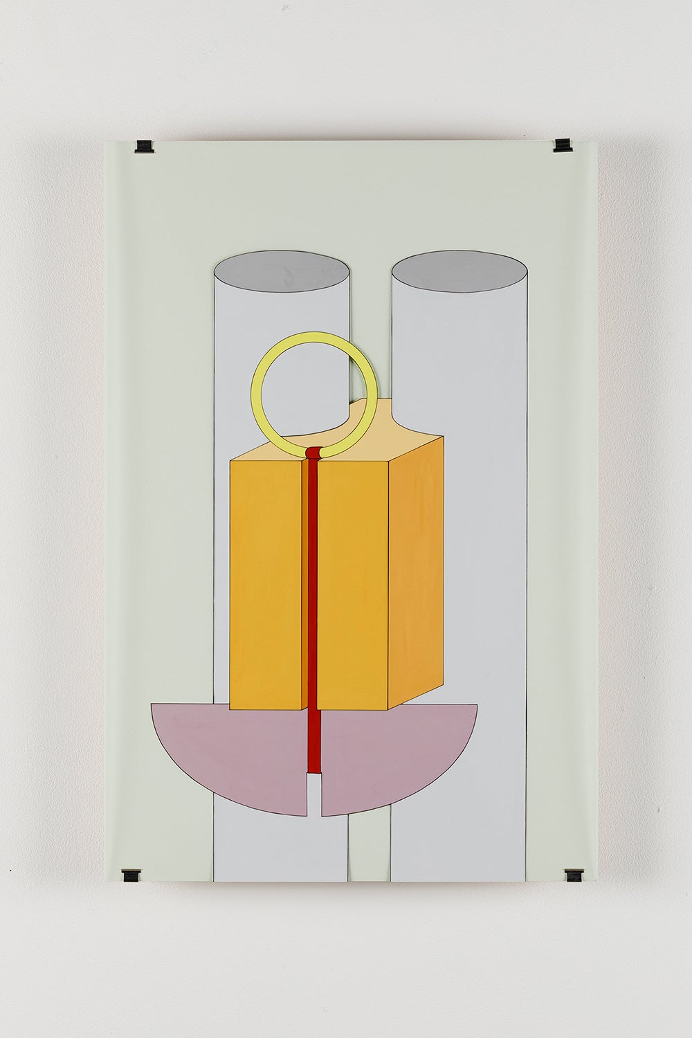 無題　透明フィルムにアクリルガッシュ木製パネル　　2021 fons 名古屋