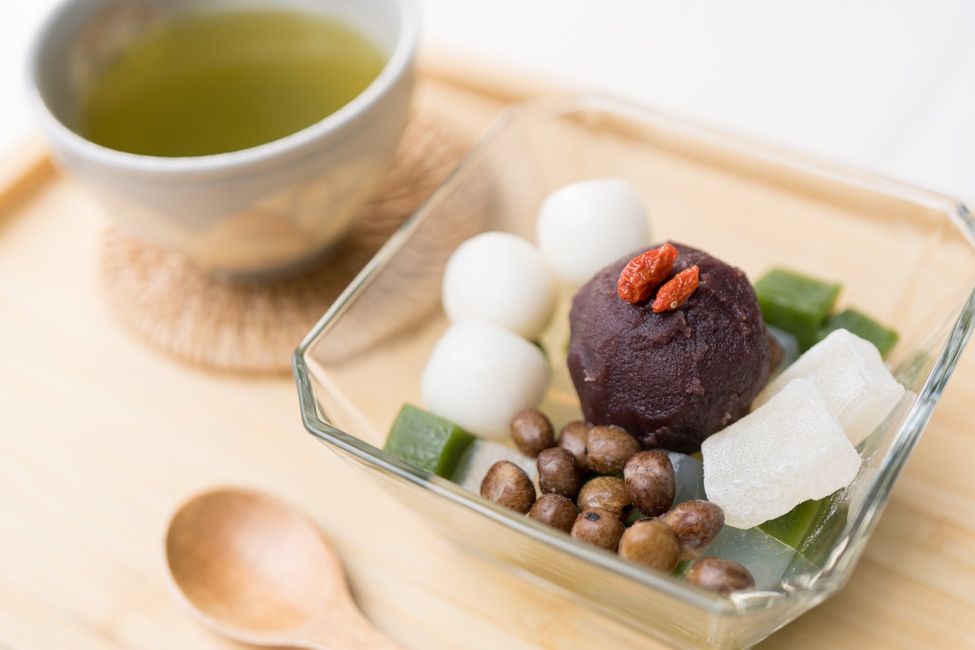 抹茶白玉あんみつ