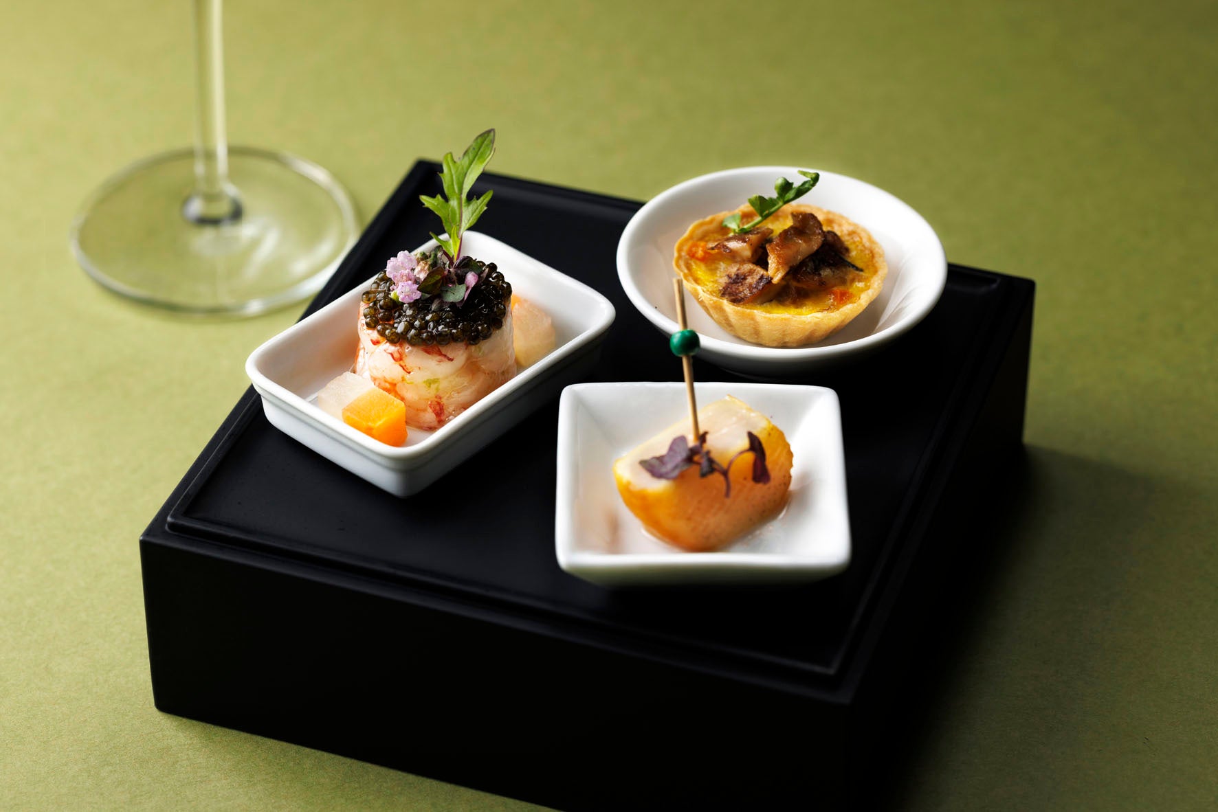 前菜の3種盛り合わせ