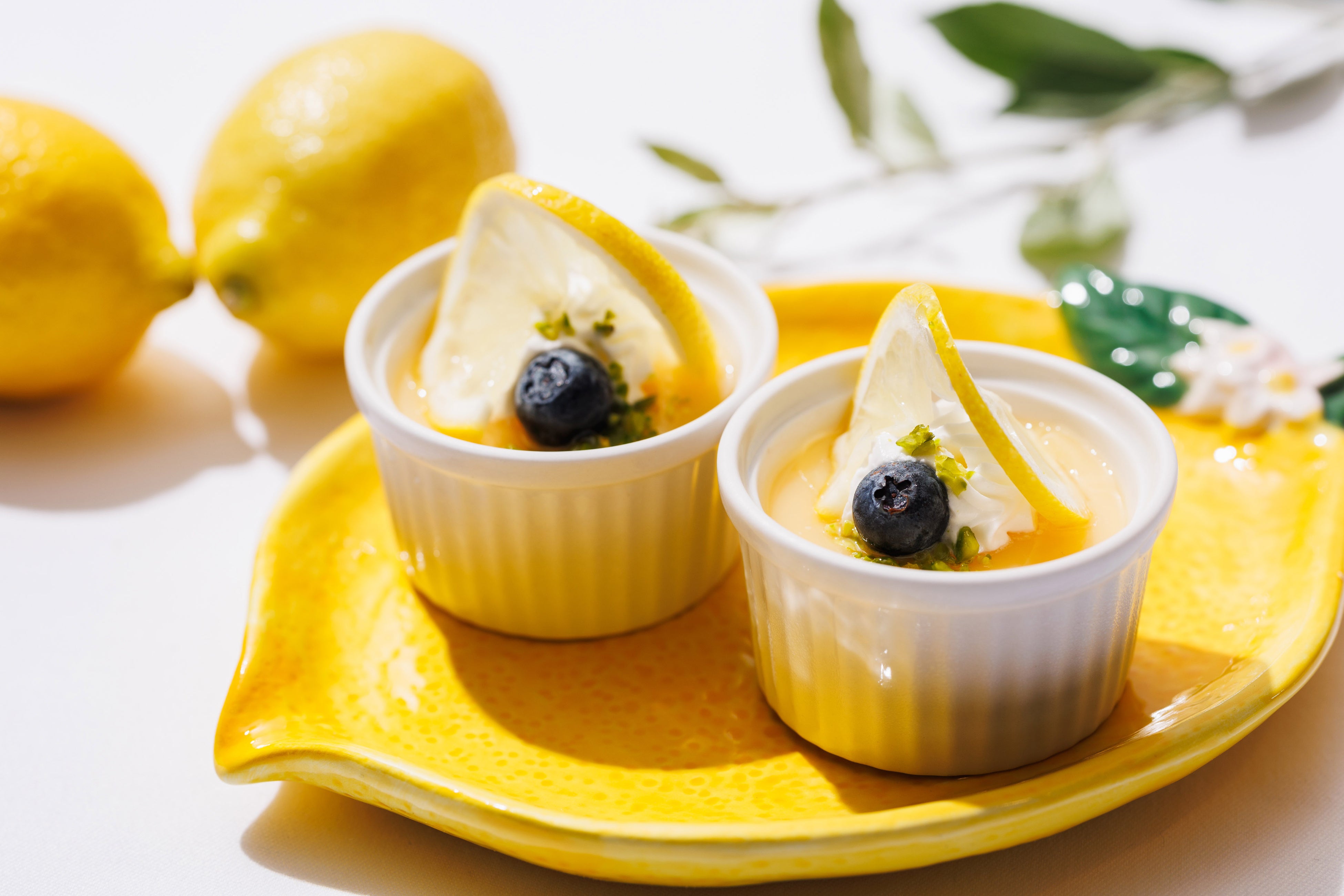 ギリシャの風を感じるようなレモン香る　レモンプリン