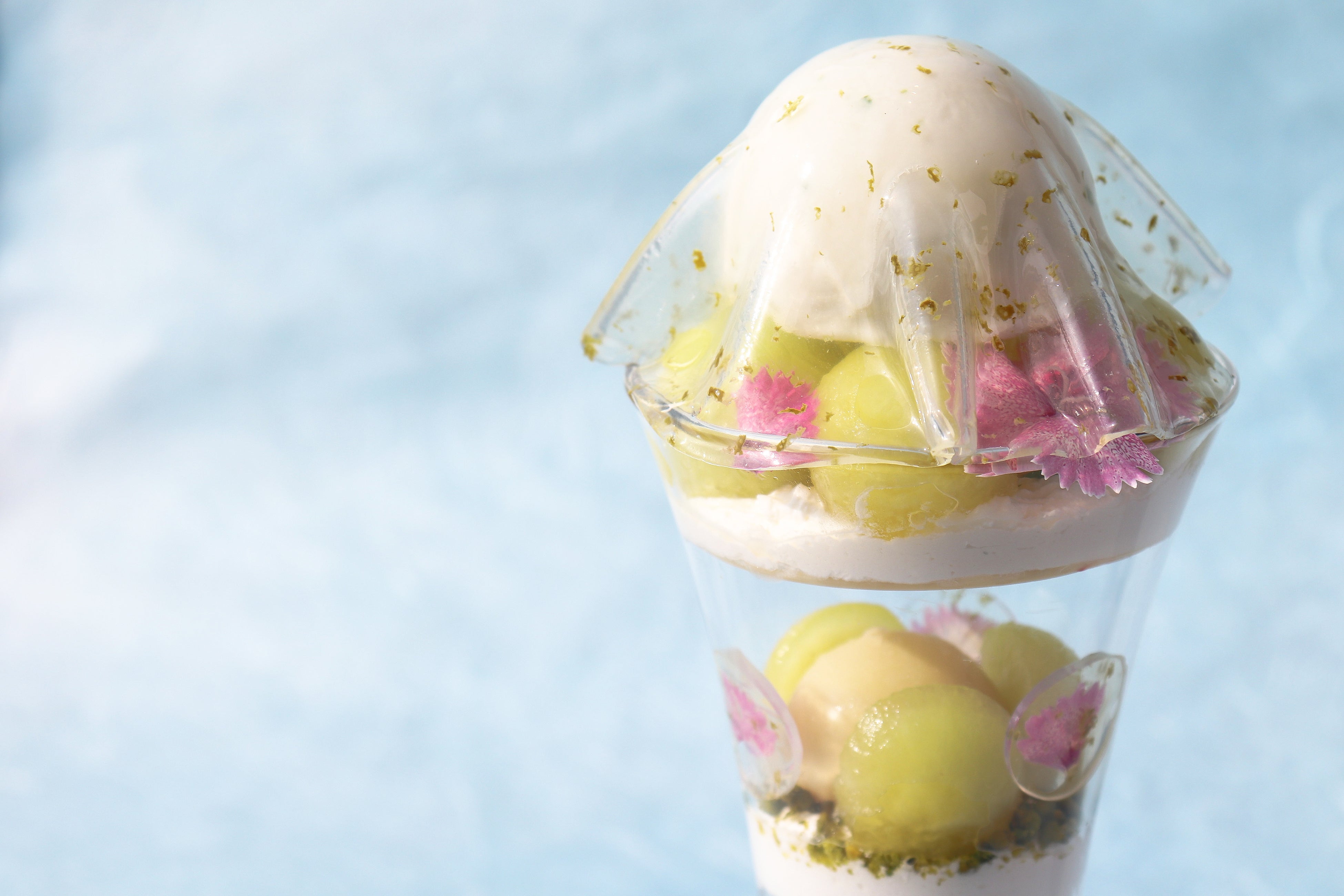 シースルーメロンパフェ アップイメージ