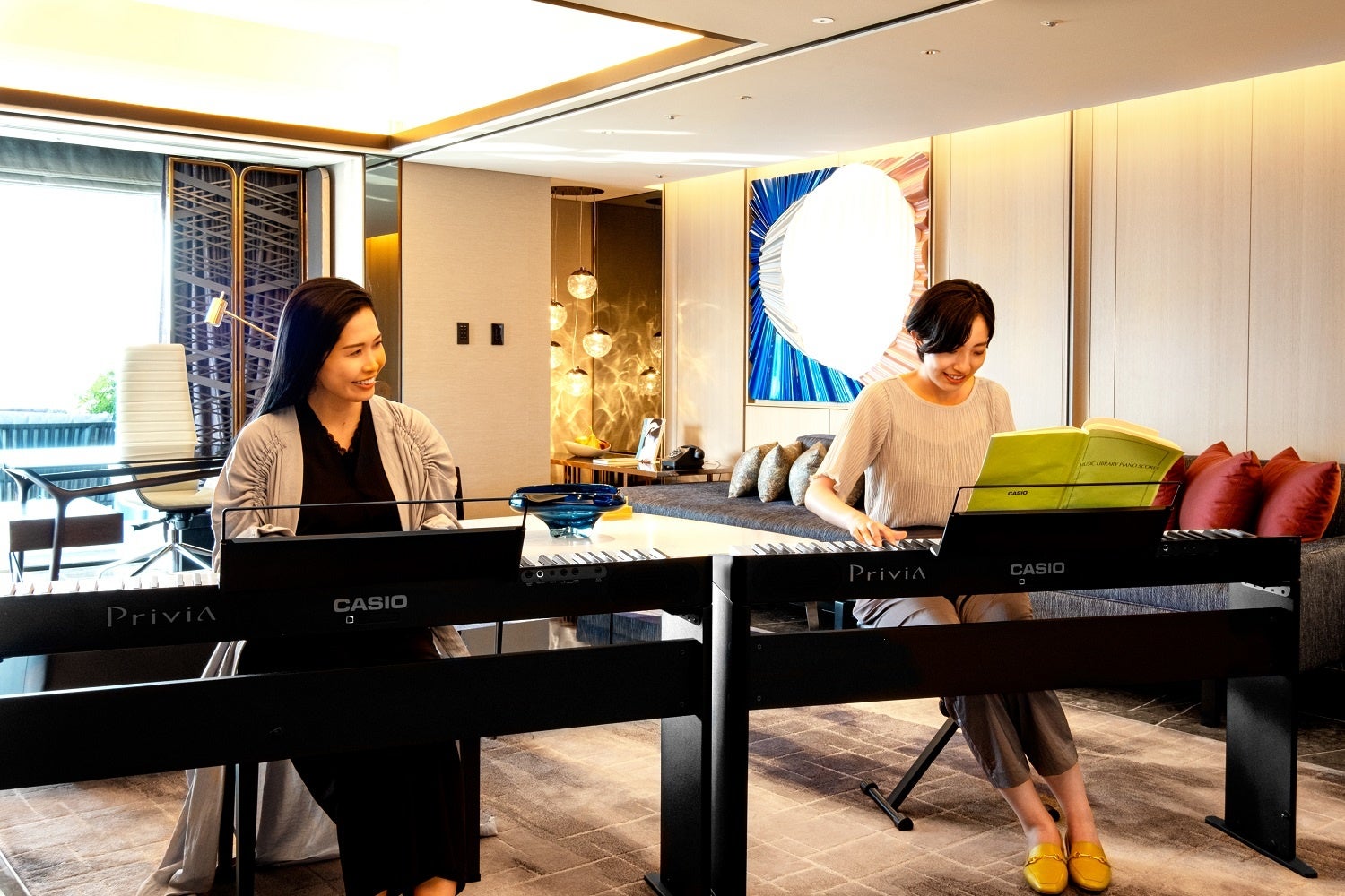 スイートルームでのレッスンイメージ