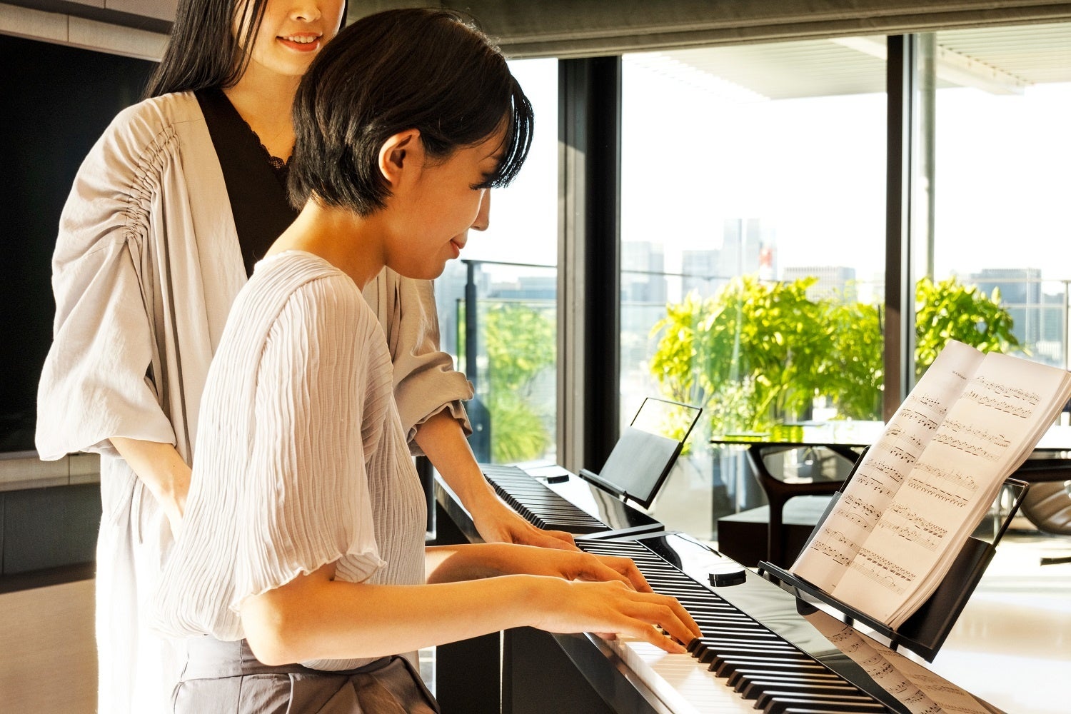 スイートルームでのレッスンイメージ