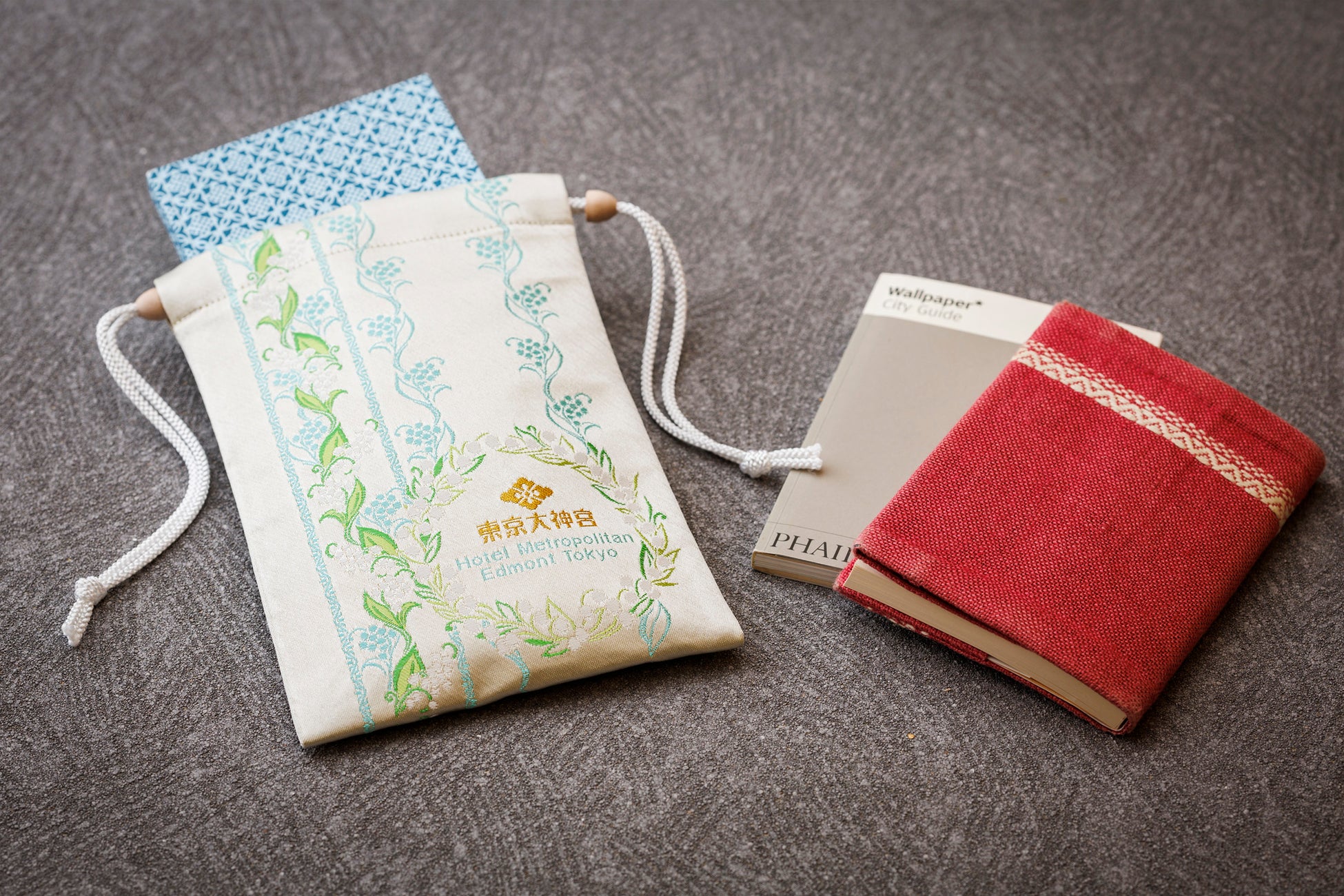 オリジナル御朱印帳袋(白茶金色)