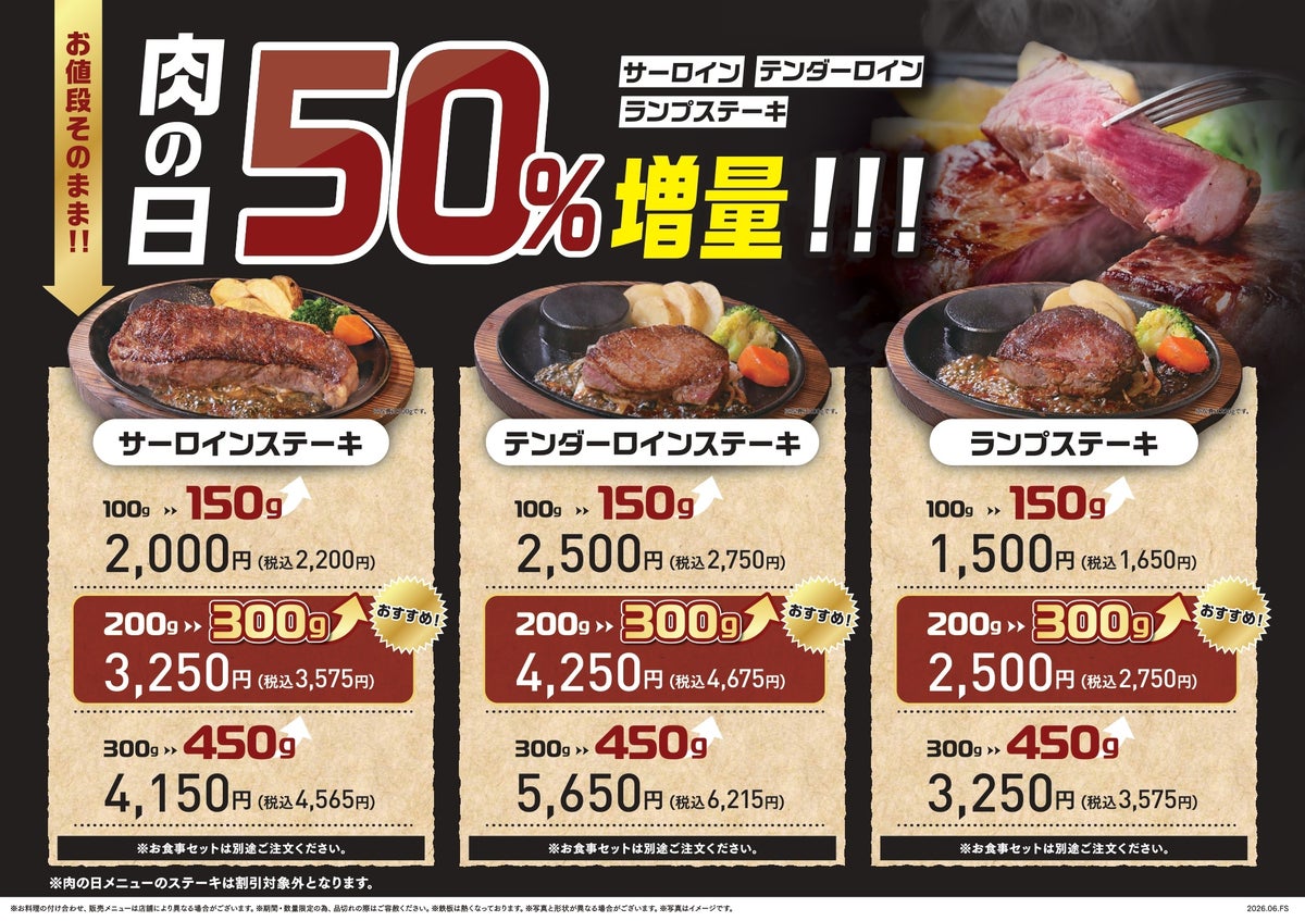 鶴見店 肉の日メニュー