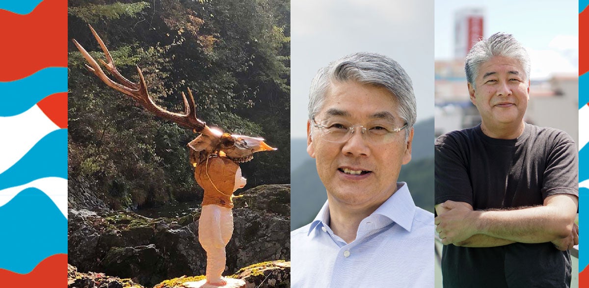 「あきがわナレッジストリーム」登壇者　大南信也（神山バレー）中央　山出淳也（別府温泉アート）右