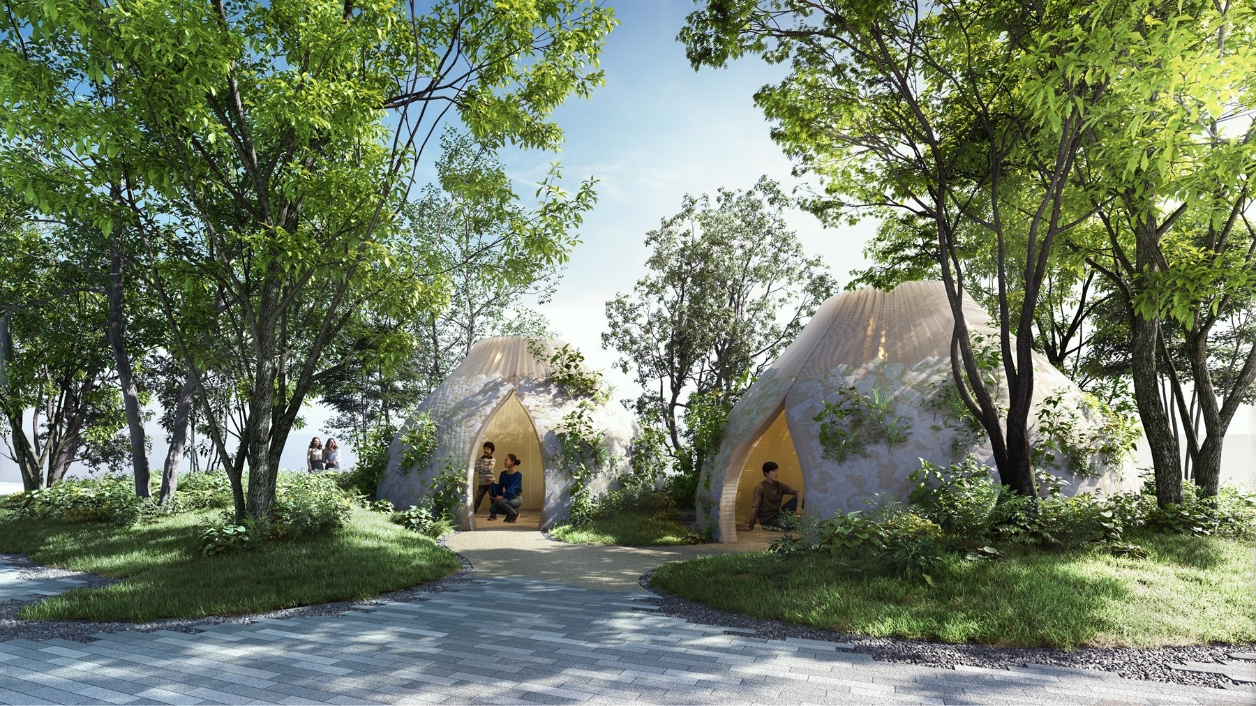 「森になる建築」の完成イメージ※