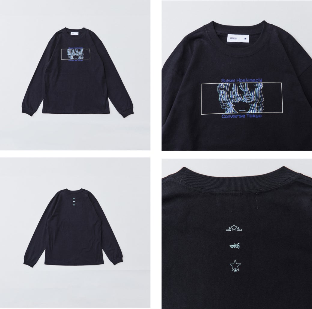 ホロライブ 星街すいせい converse Tシャツ 未使用品 アパレルブランド「CONVERSE TOKYO」と「星街すいせい」が初