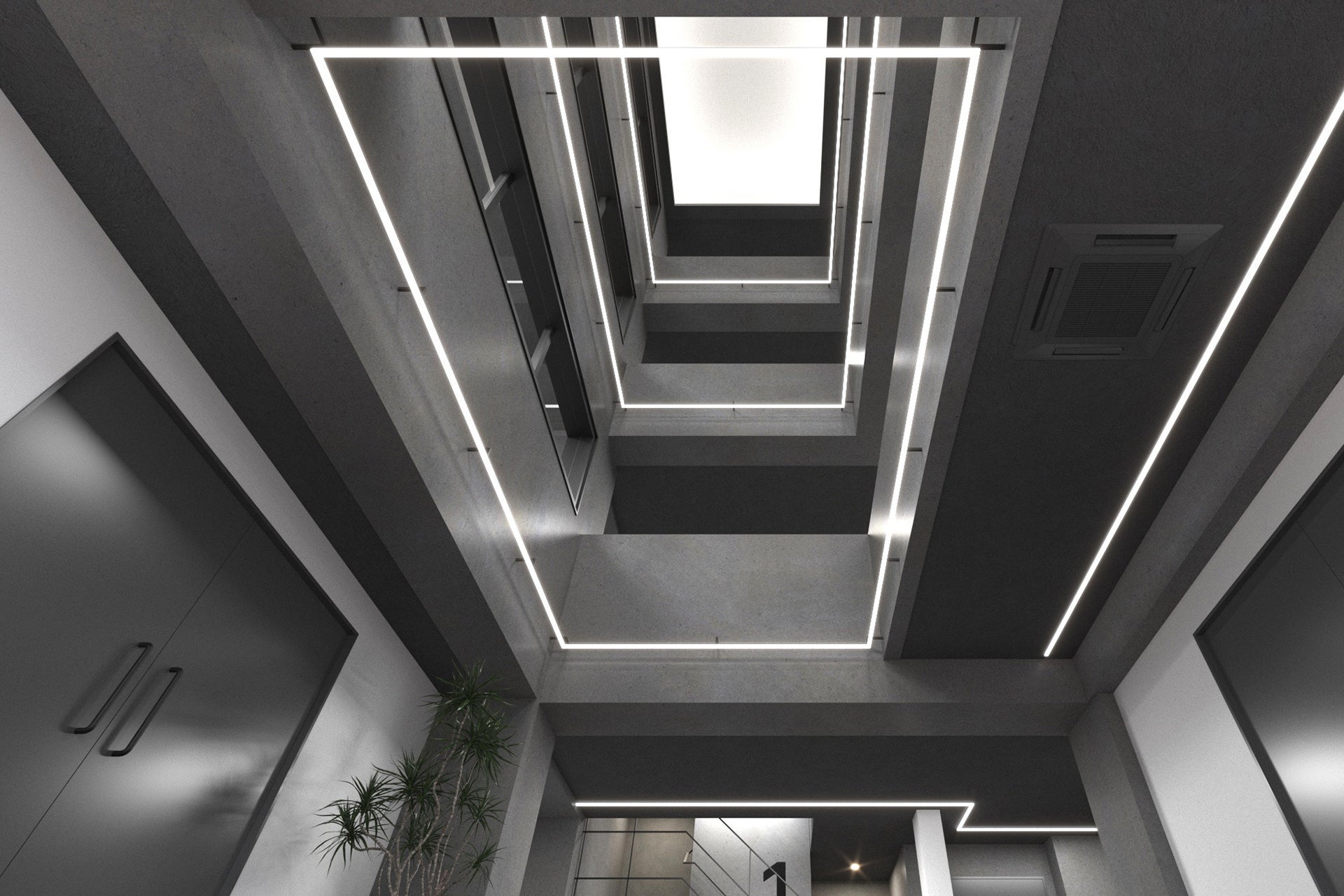 解放感のあるエントランス