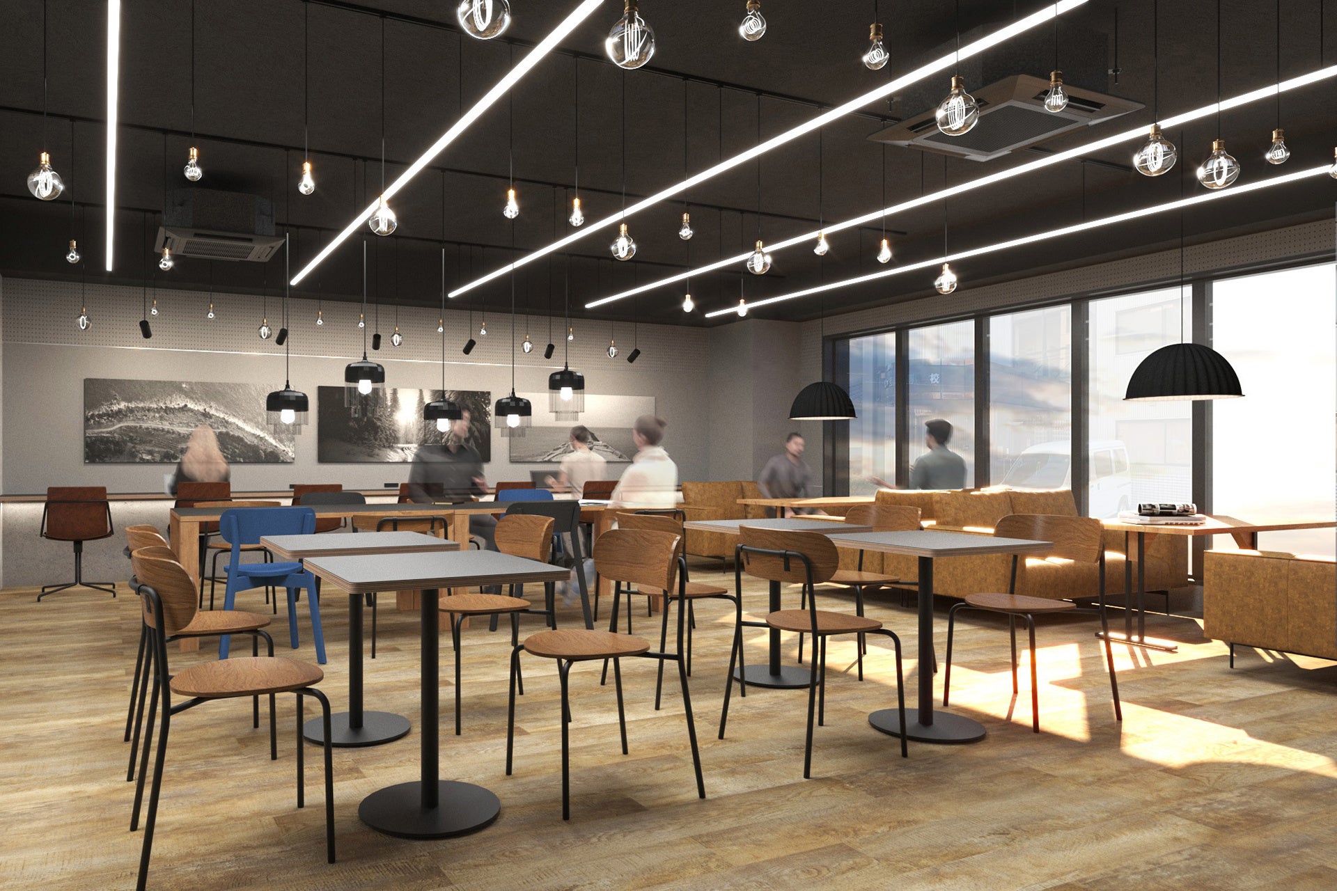 おしゃれな学生ラウンジ