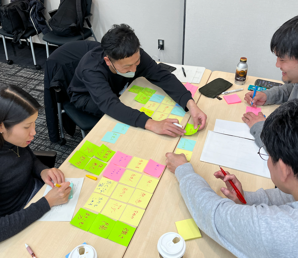 【写真】最終セッション_チームメンバーとのリフレクション風景