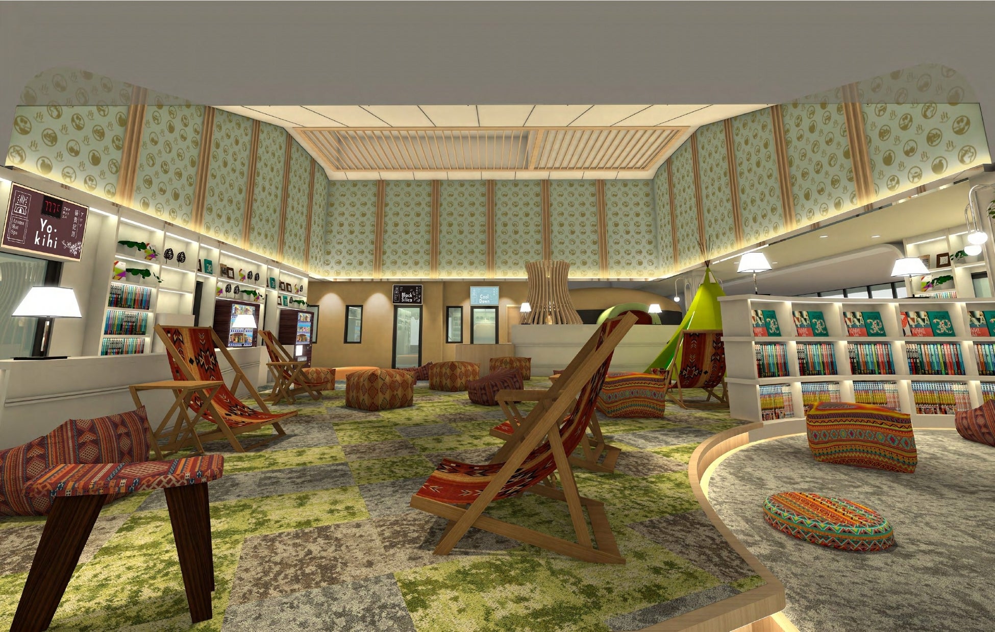 ペンドルトン柄のインテリアを配置した「メッツァネリオ」