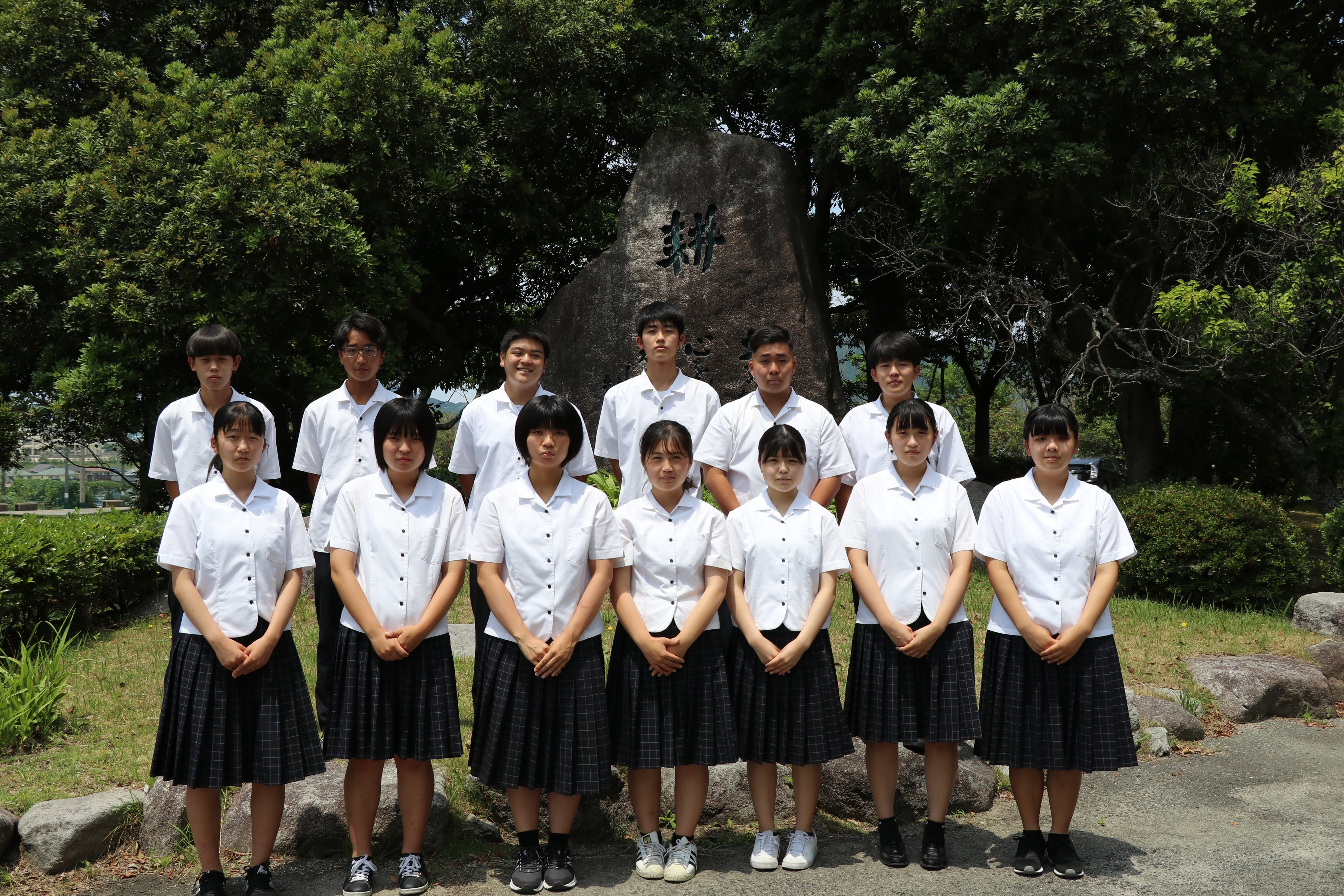 ▲福岡農業高校 食品科学科 梅研究班の生徒