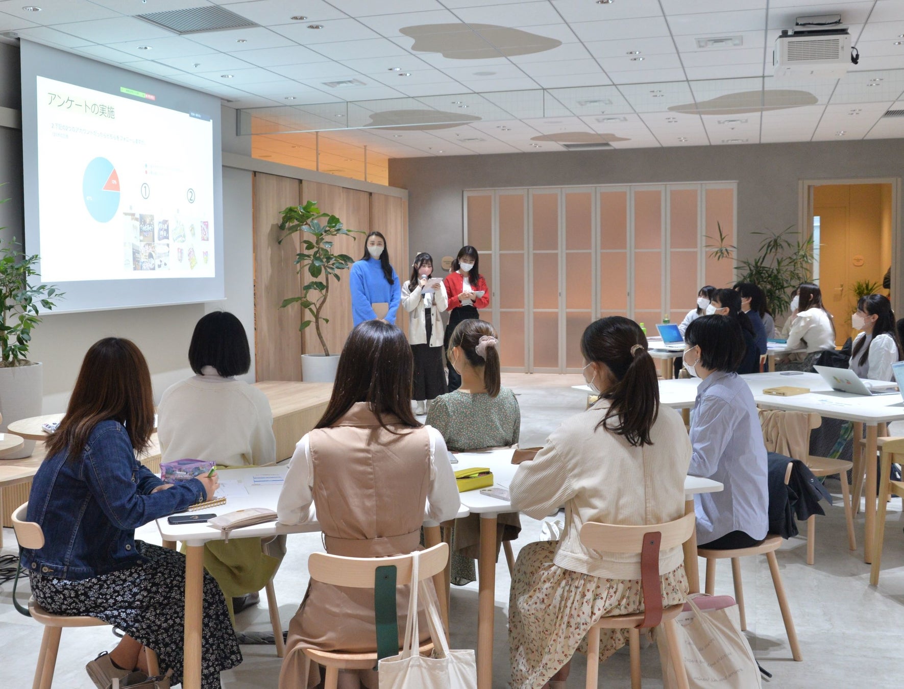 ワークショップを実施する学生