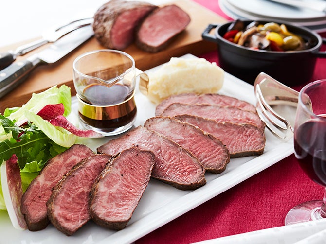 (7)みずみずしい野菜＆グリル野菜付き プライムビーフのローストビーフ