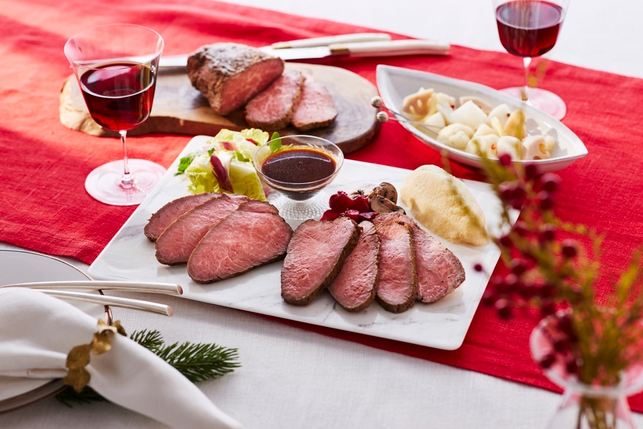 ⑩みずみずしい野菜＆冬野菜のピクルス野菜付き プライムビーフのローストビーフ