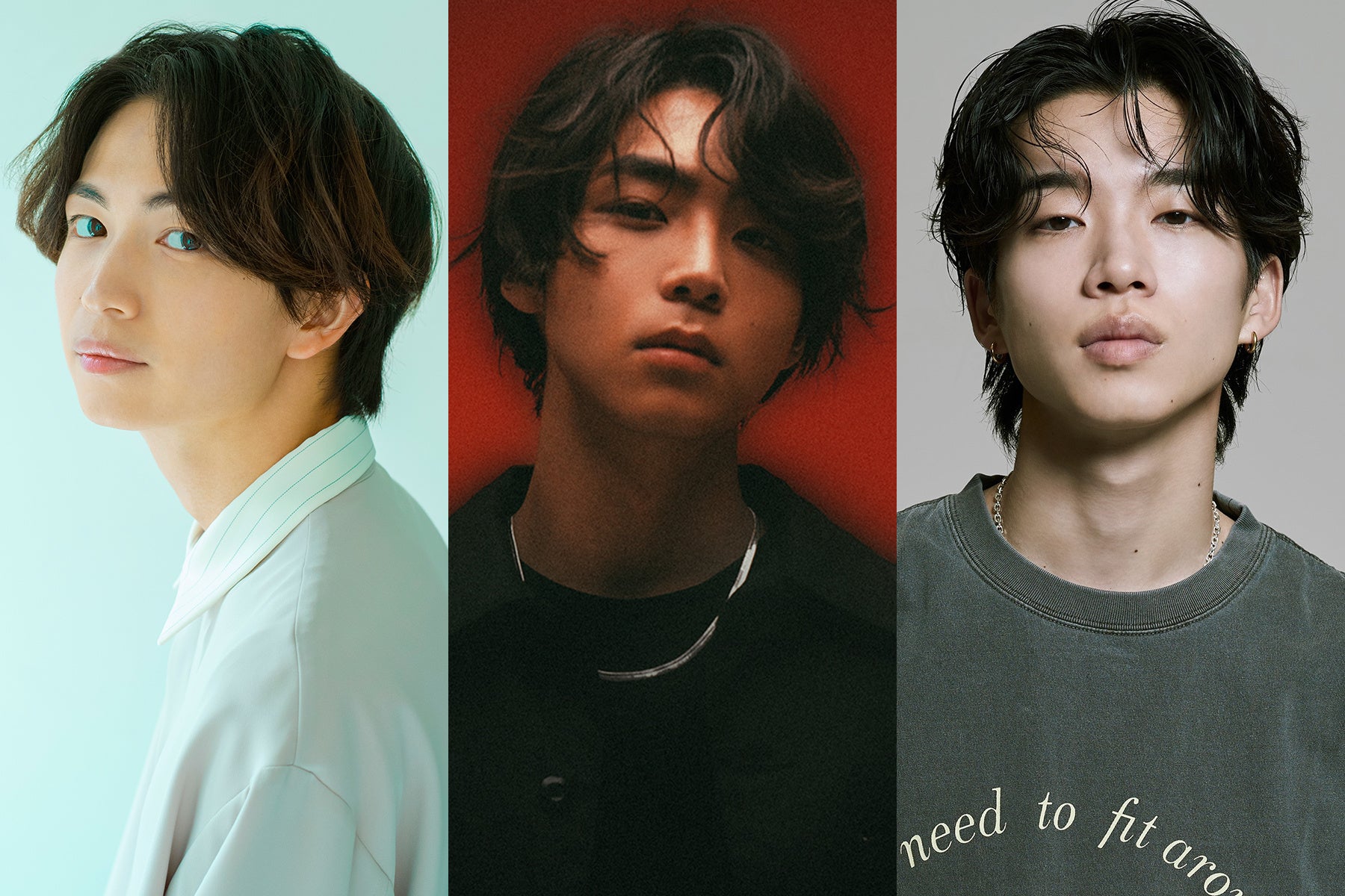 左から、綱啓永、八村倫太郎、森愁斗