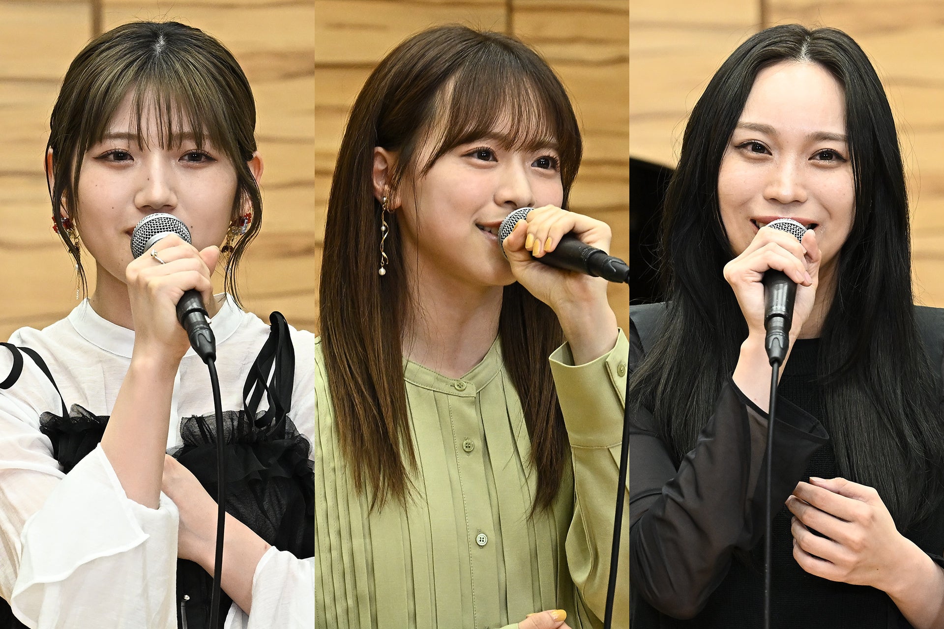 (左から、AKB48村山彩希、AKB48倉野尾成美、HKT48豊永阿紀)