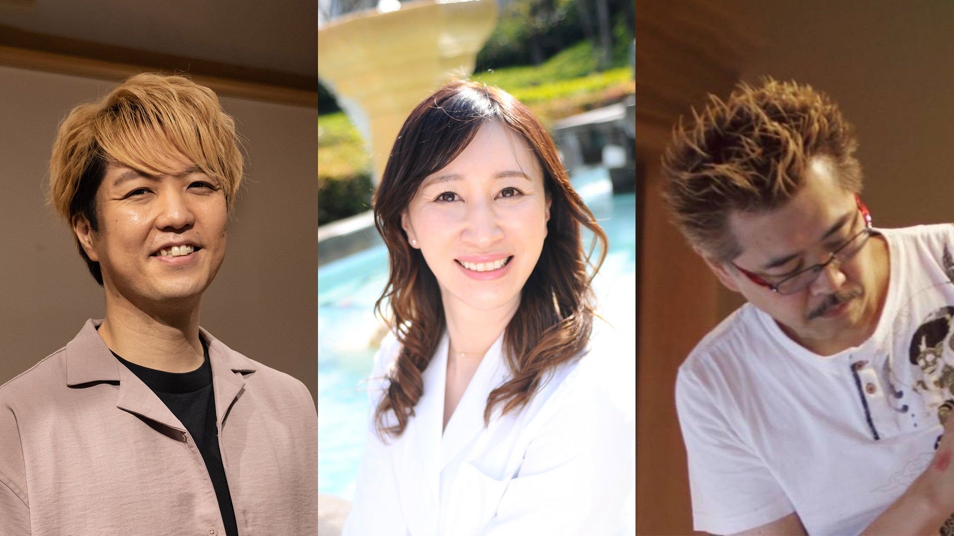 写真左からクイズ作家・古川洋平、医学博士・福澤見菜子、特殊メイク・百武朋