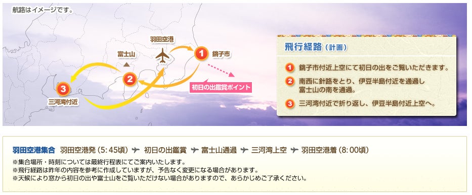 2023年 JALグループ「初日の出 初富士フライト」|JALのプレスリリース