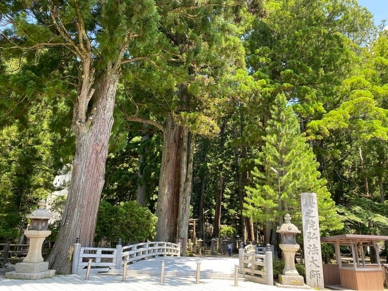 聖域である奥之院の参道入口「一の橋」 。こちらから『天風TERRACE』まで徒歩約3分です