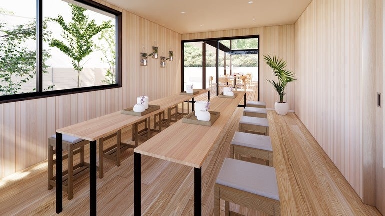 1階に設けたワークスペース。 高野地域をより深く知るワークショップを行います