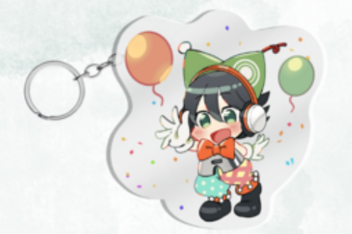 リターンのアクリルキーホルダー（イメージ）