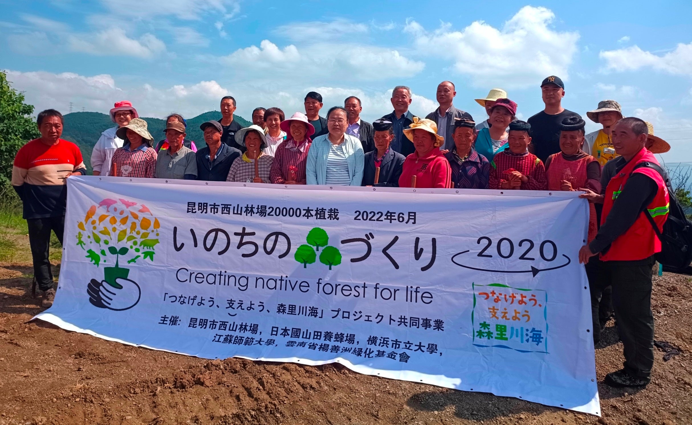 中国で植樹を実施