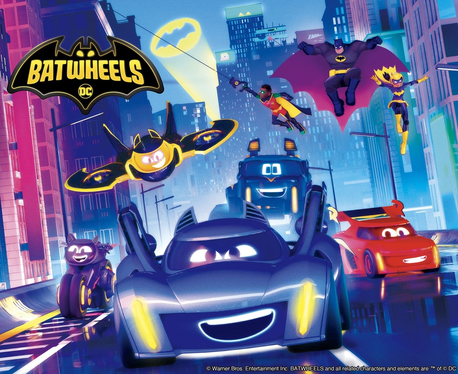 (c) Warner Bros. Entertainment Inc. BATWHEELS and all related characters and elements are TM of (c)  DC